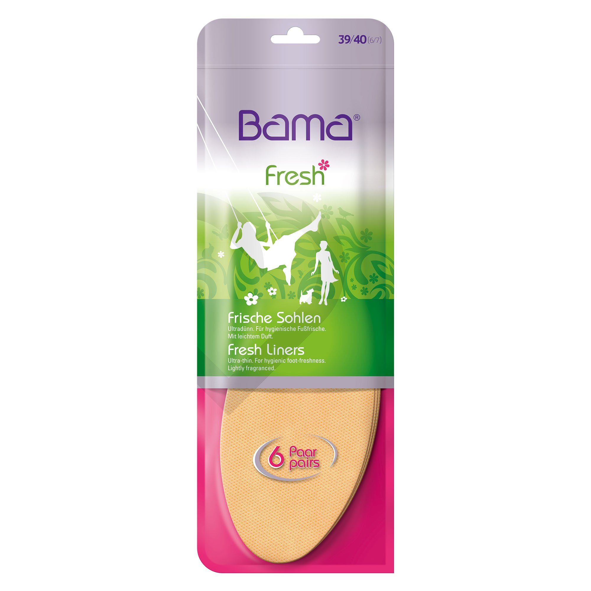 BAMA Group Einlegesohlen 6 Paar BAMA fresh 'ins ultradünne Einlegesohlen leichter Duft