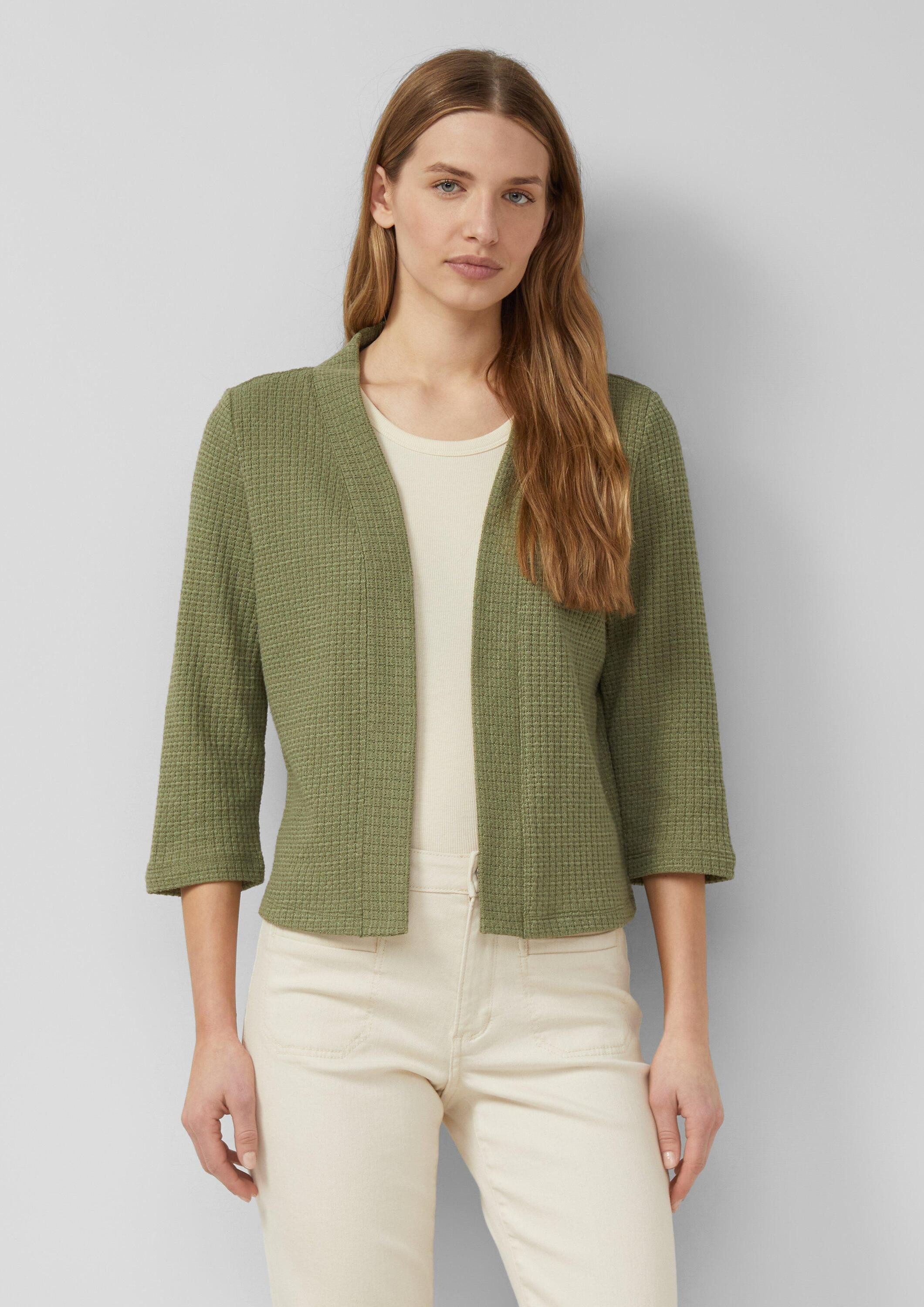 s.Oliver Cardigan Indoor-Jacke Leichte Jacke aus Strukturjersey