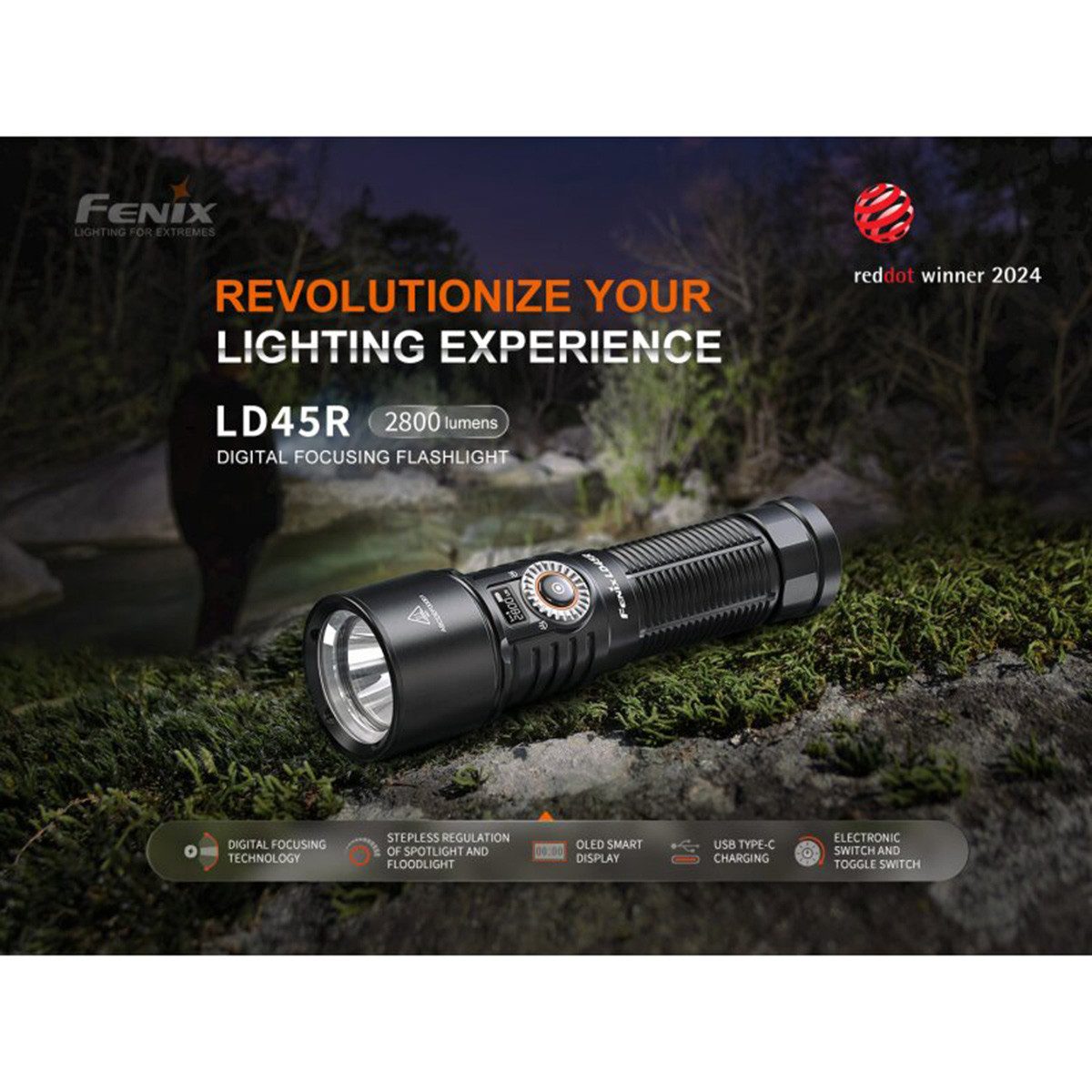 Fenix LED Taschenlampe LD45R 2800 Lumen - Fokussierbare LED-Taschenlampe