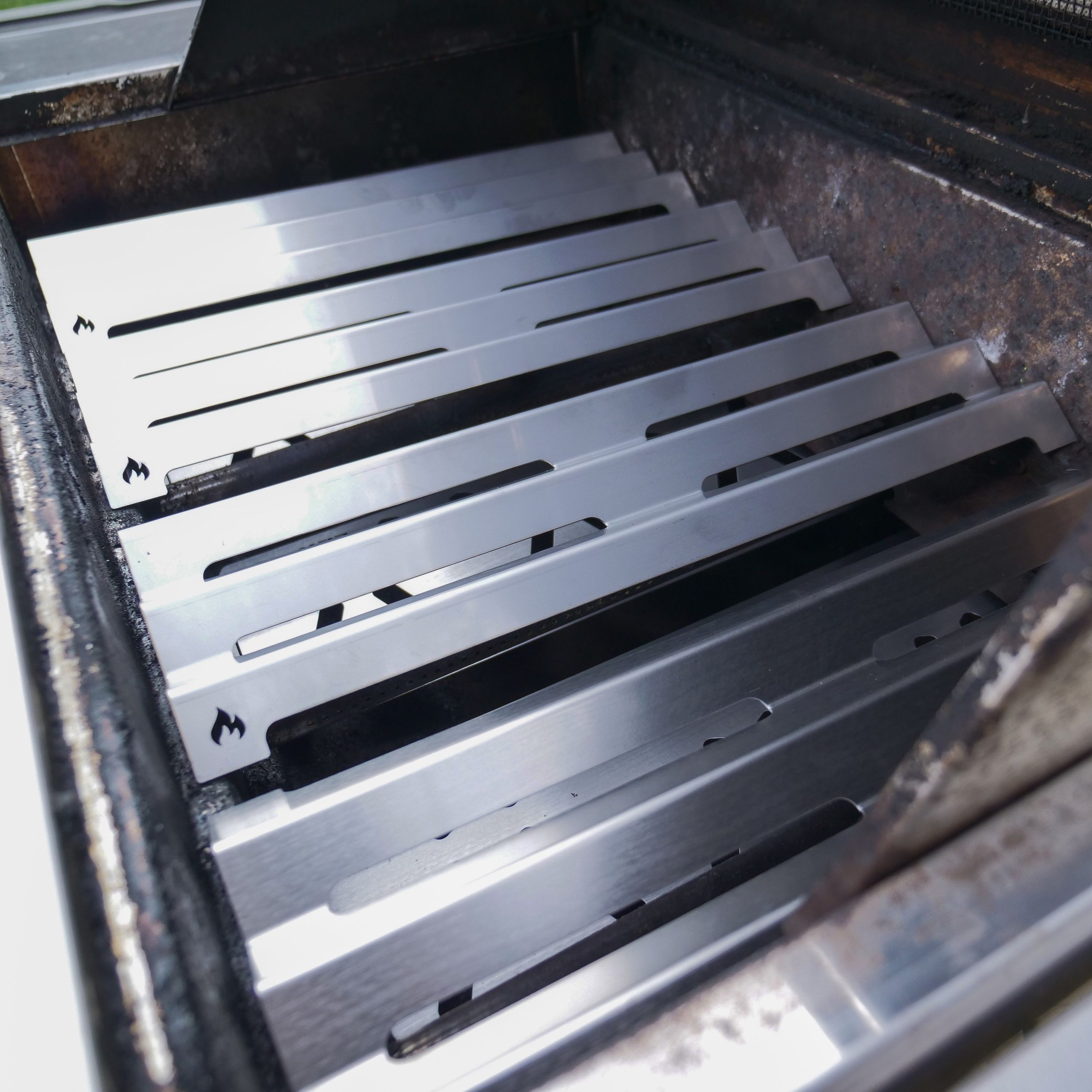 Grillrost.com BBQ Grillrost BBQ Napoleon Brennerabd. LE3 (Länge 419mm), Made in Germany