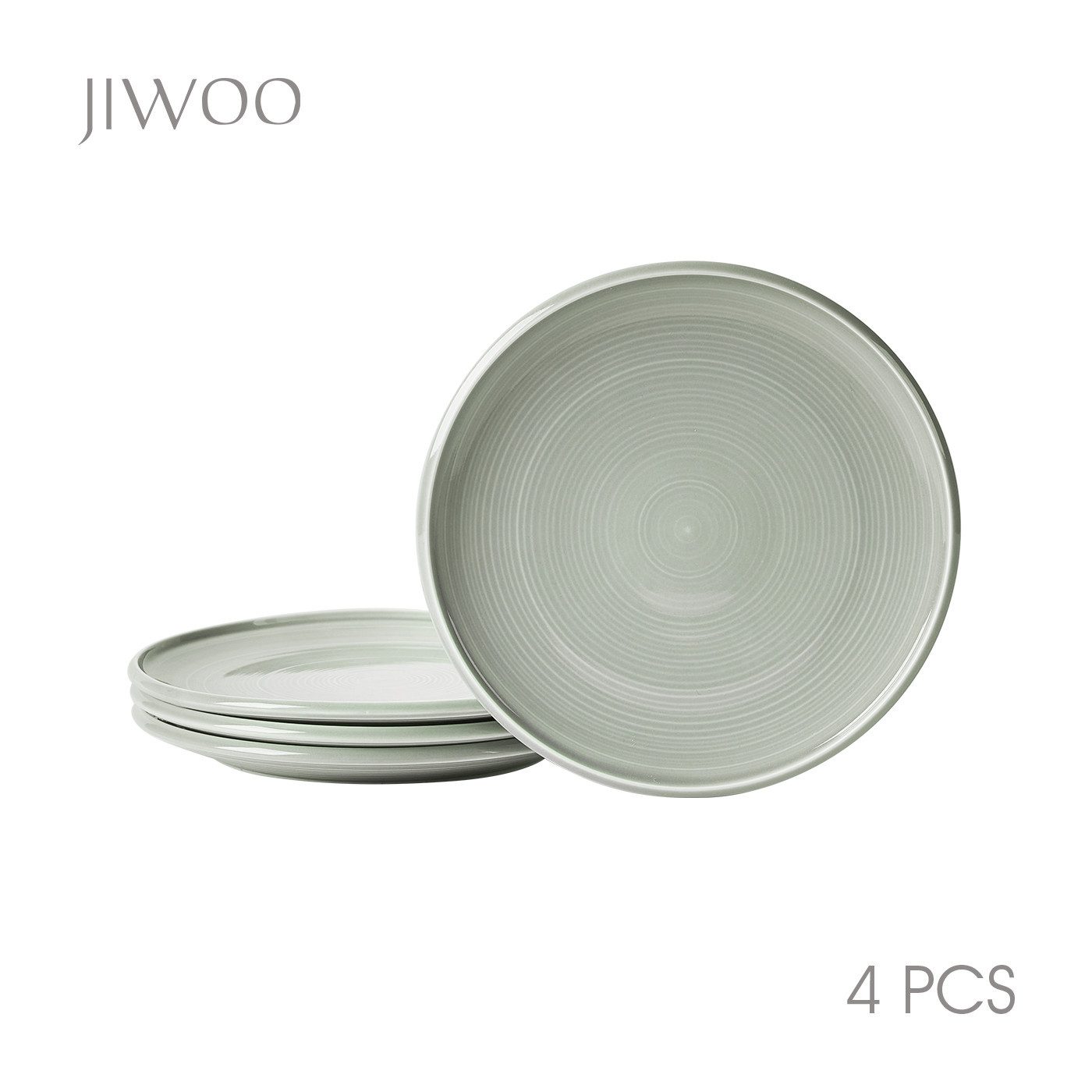 JIWOO Тарелки 4er,Ø21,5cm,Frühstücksteller,Salatteller,Obstteller,Vorspeisenteller, (4 St), Hochwertiges Keramik,Leichter Luxus, Ø 21.5cm