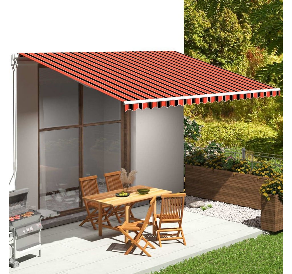 Thumbnail - furnicato Markise Markisenbespannung Orange und Braun 5x3,5 m (1-St)