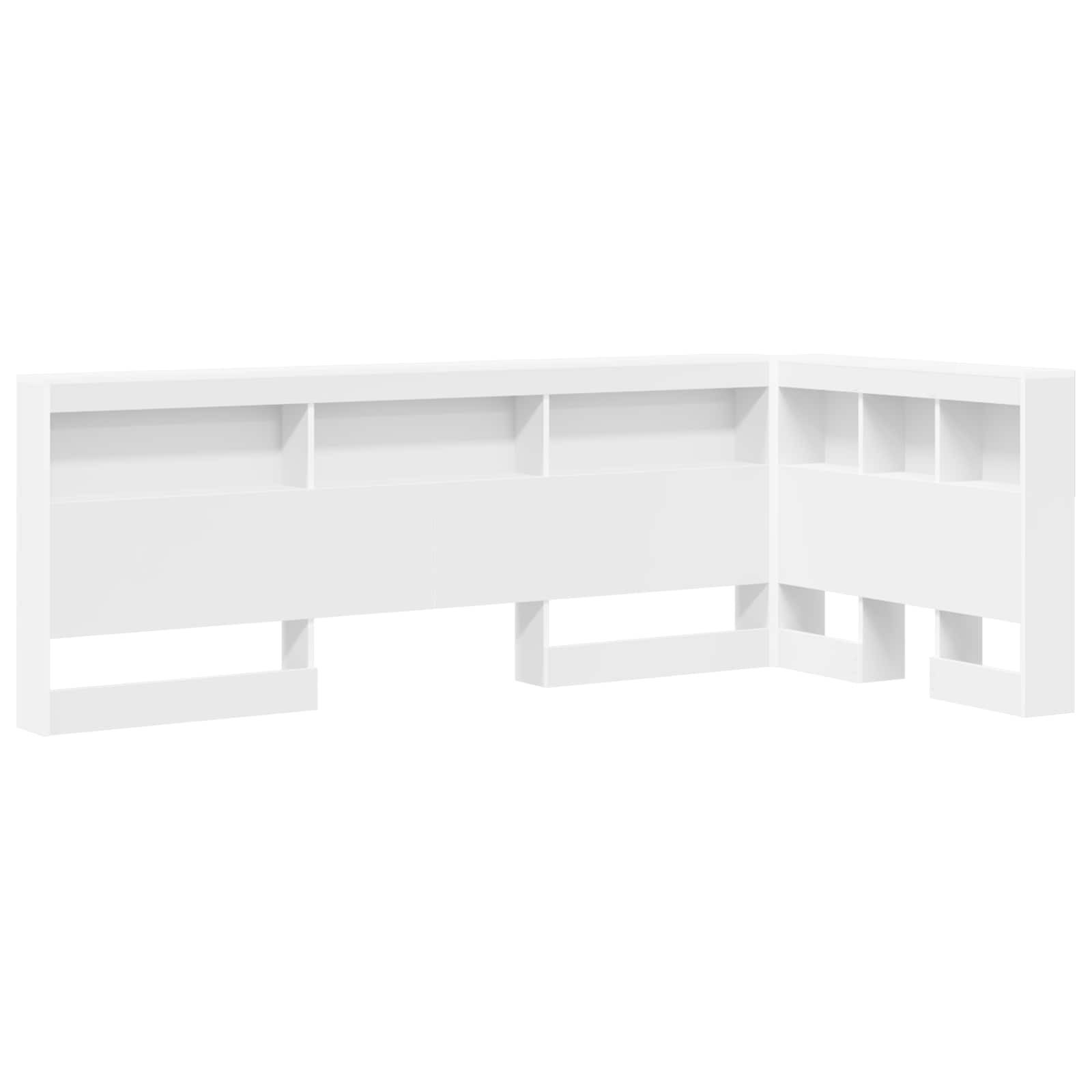 vidaXL Bett Aufbewahrungskopfteil Weiß 90 cm Holzwerkstoff (1-tlg)