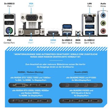 Kiebel Triple PC-Komplettsystem (27", AMD Ryzen 5 AMD Ryzen 5 5500, RTX 3060, 16 GB RAM, 1000 GB SSD, ARGB-Beleuchtung, WLAN)