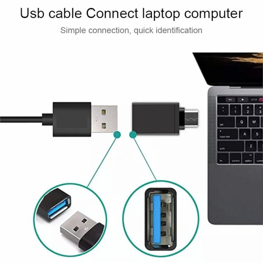 TradeNation Adapter USB C auf USB A 3.0 OTG USB-Stick für MacBook Samsung Buchse USB-Adapter USB-C zu USB 3.0 Typ A, Plug & Play OTG – Bild 2 von 5