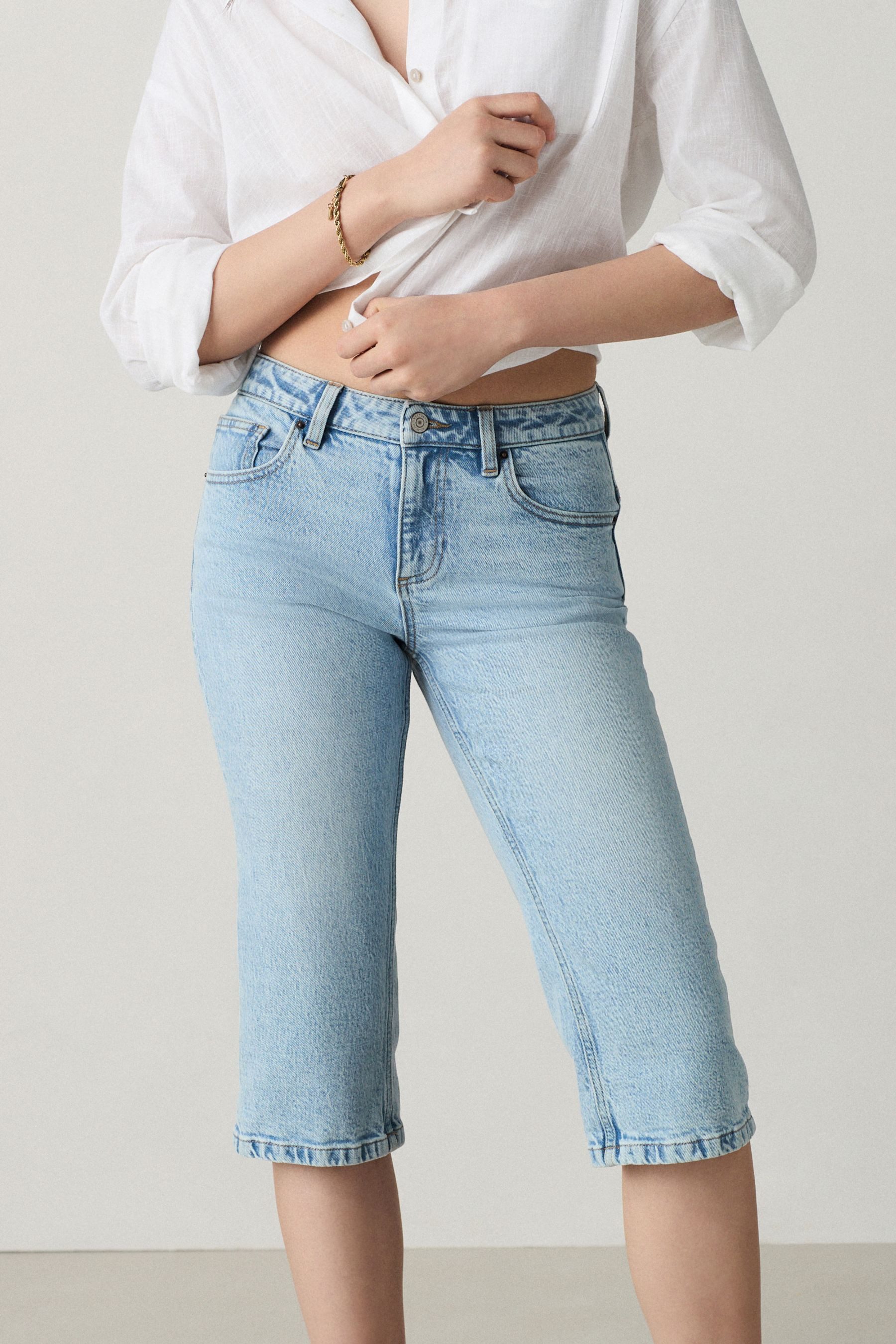 Next Bermudas Knielange Denim-Bermudashorts (1-tlg)
