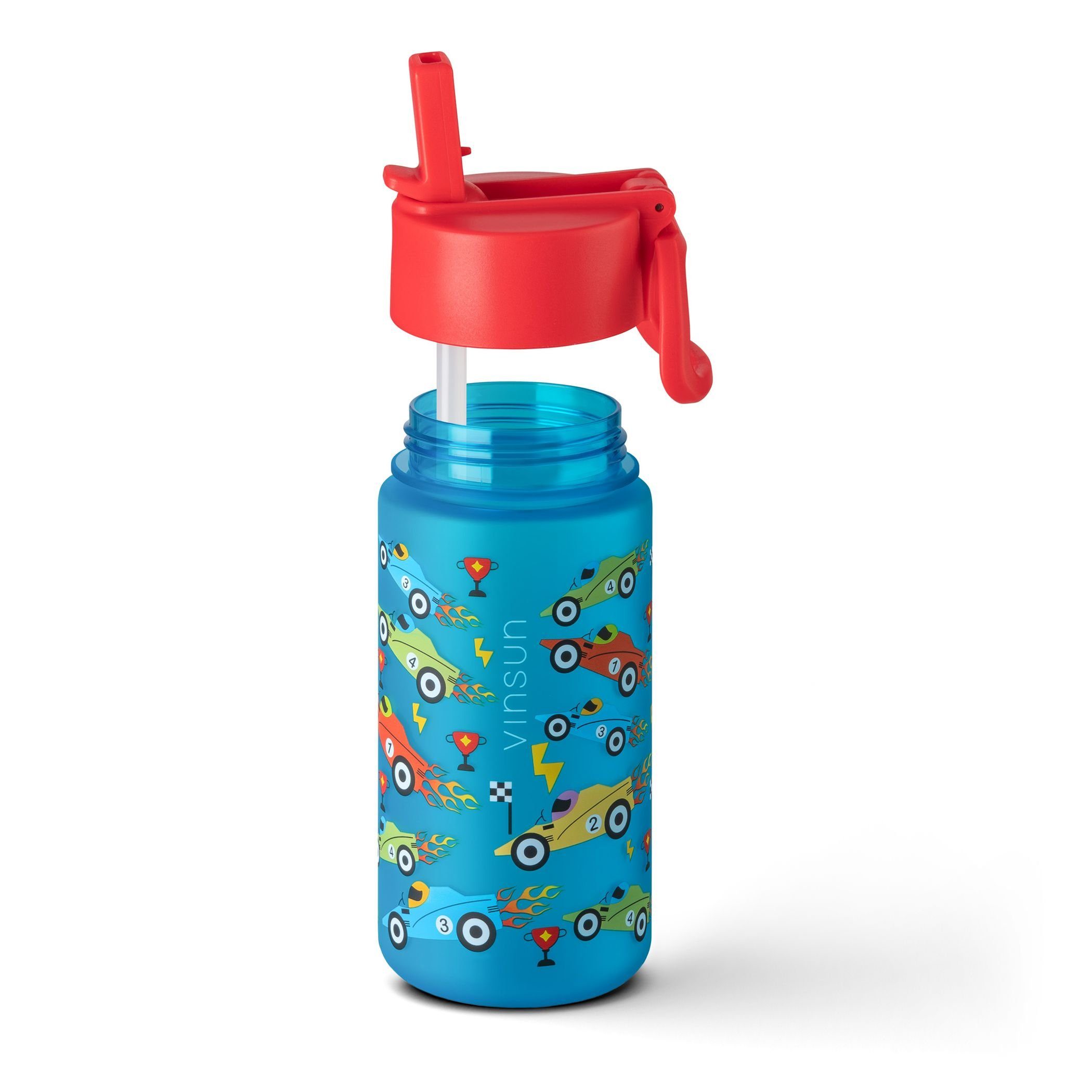 Strohhalm Kindergarten, Auslaufsicher Trinkflasche Vinsun Trinkflasche - 500ml BPA bruchsicher, frei, und Geschmacksneutral Kinder Blau Geruchs- - auslaufsicher, mit