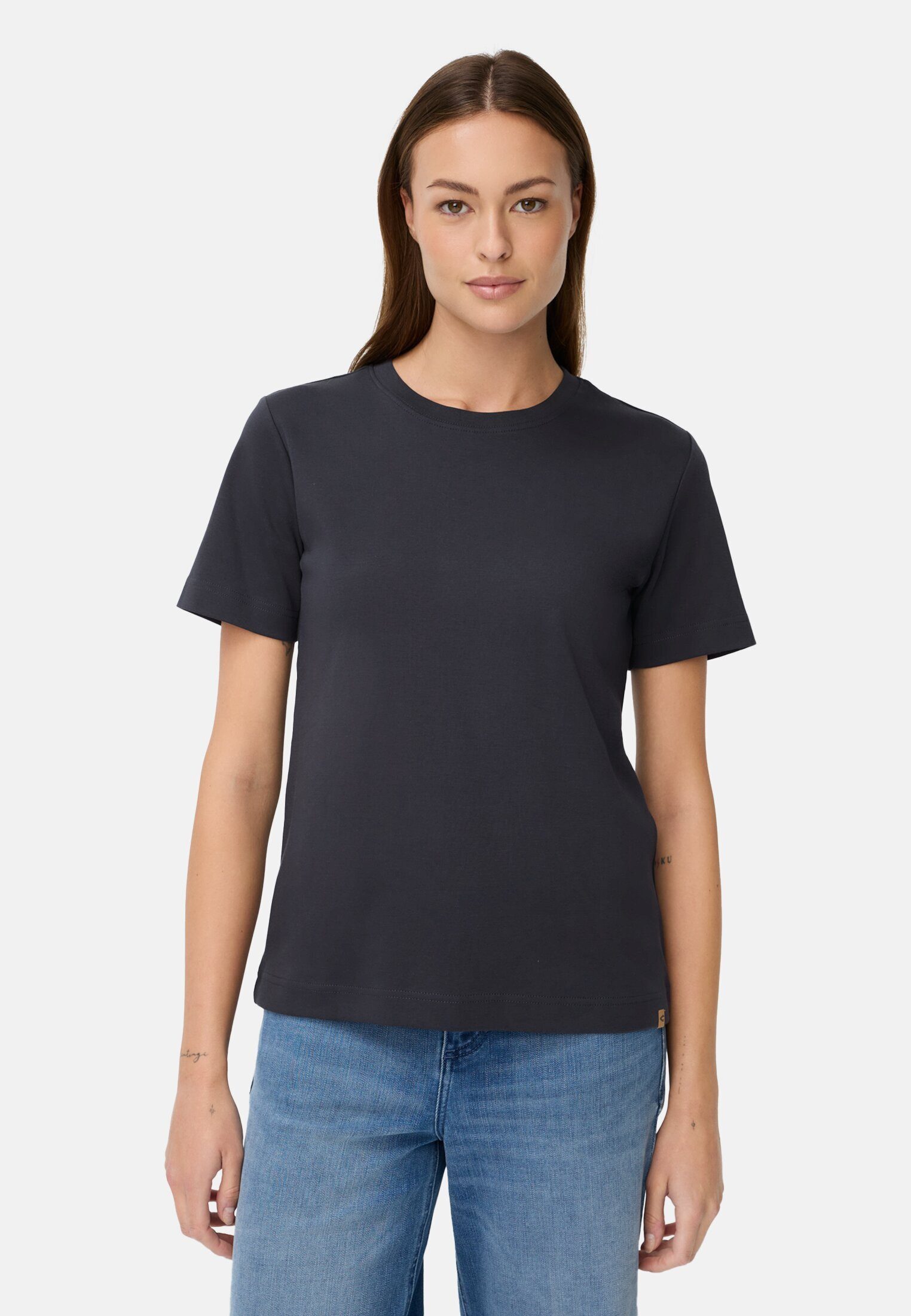 camel active T-Shirt aus reiner Baumwolle Kurzarm Rundhals günstig online kaufen