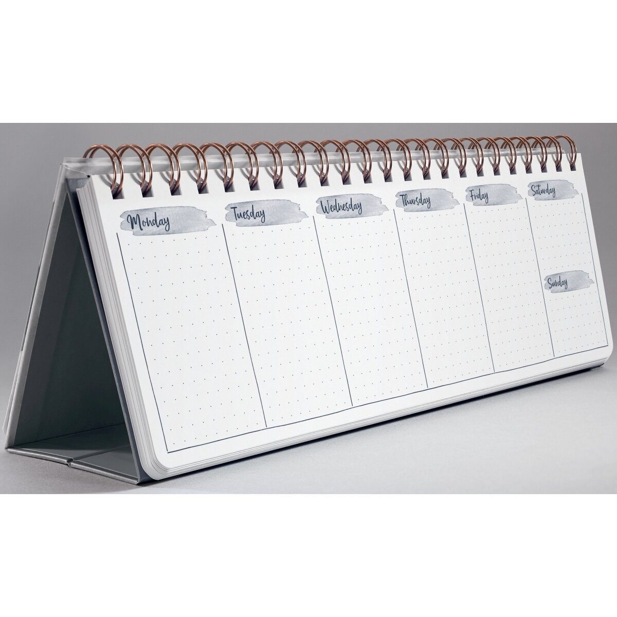 Sigel Schreibtischkalender Wochenplaner Jolie (EN) undatiert 1 Woche/2 Steiten Apricot Inspirati