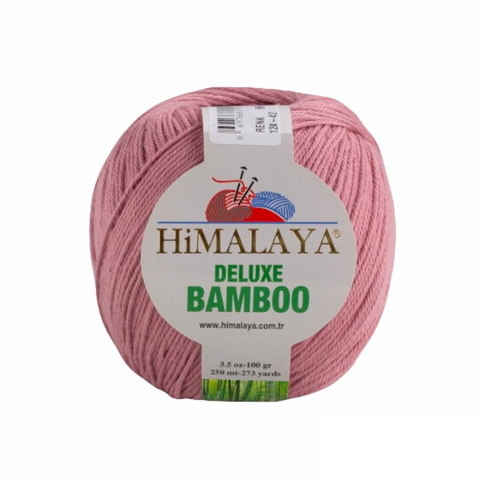 Himalaya Strickfein Himalaya Deluxe Bamboo Wolle Strickgarn 124-42 Lachs Häkelwolle