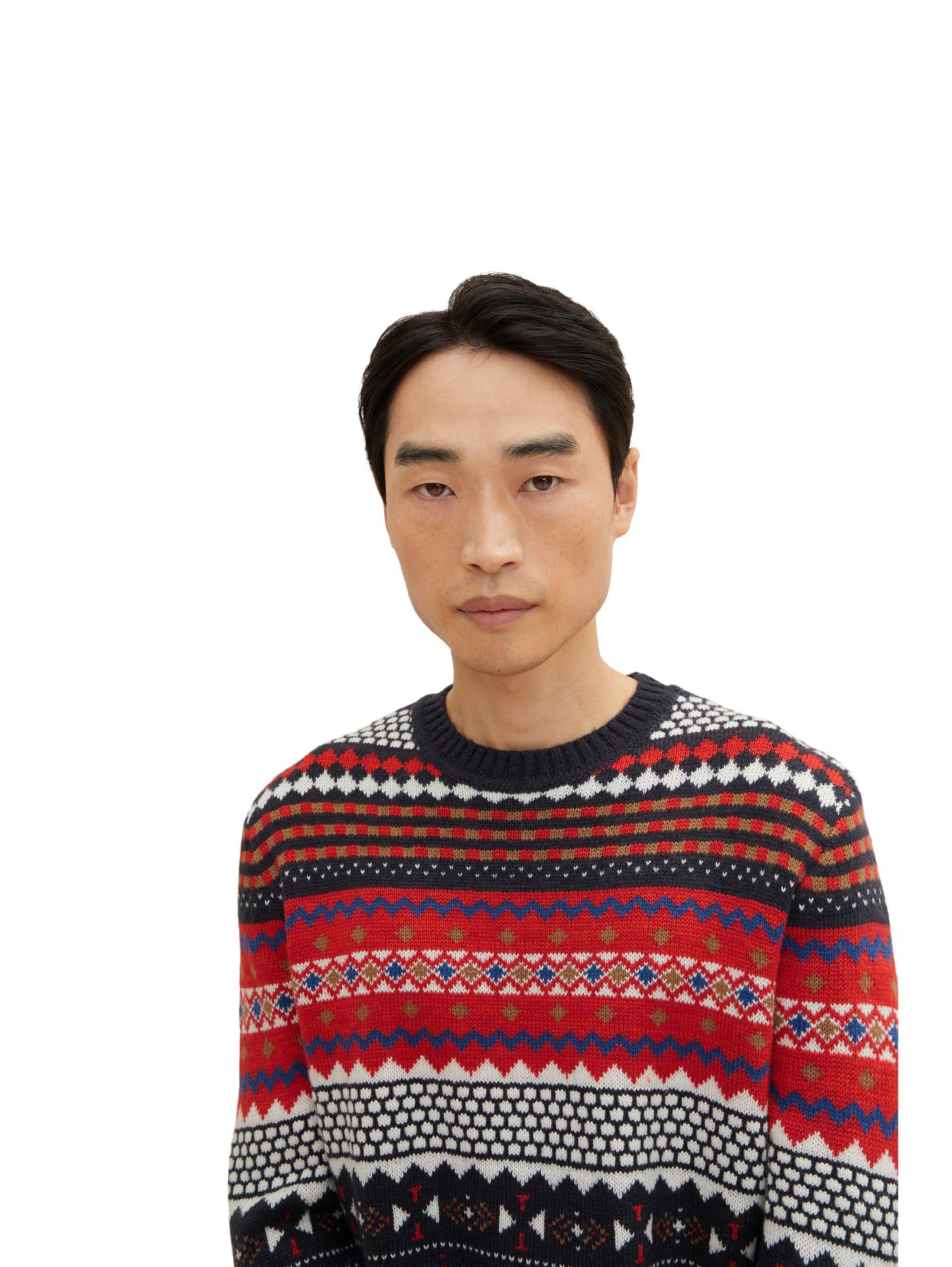 TOM TAILOR Strickpullover Gemusterter Strickpullover