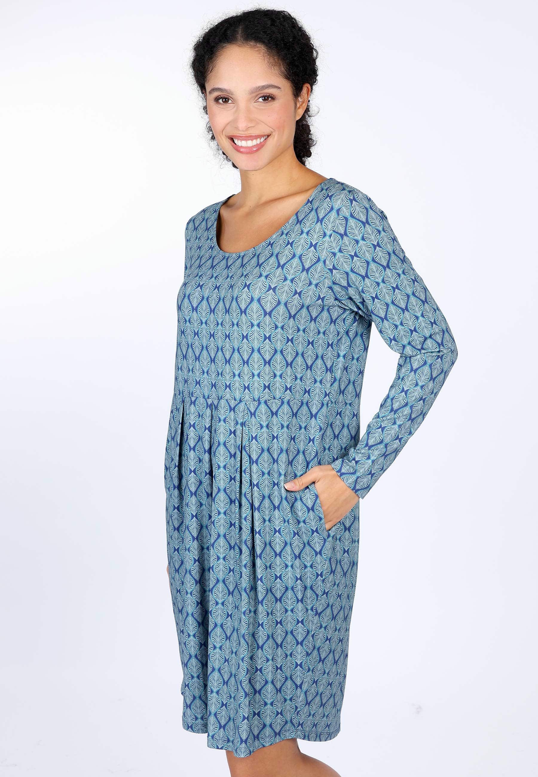 Deerberg Sommerkleid Jolente leaves – Bild 4 von 5