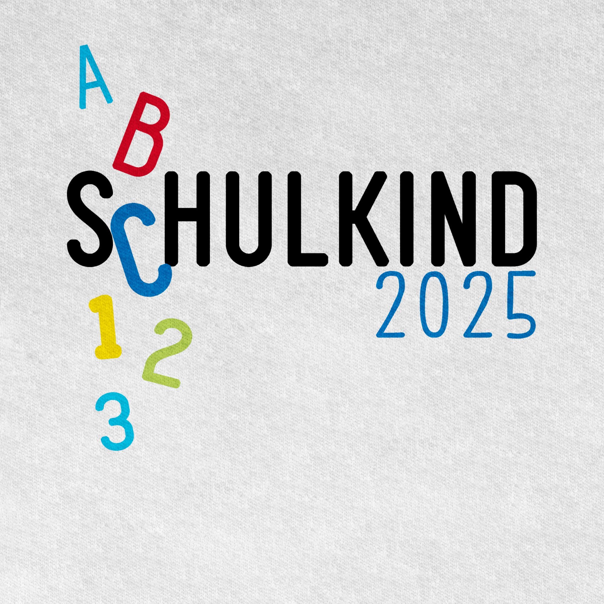Shirtracer T-Shirt Schulkind 2025 ABC blau (1-tlg) Einschulung Junge Schulanfang Geschenke