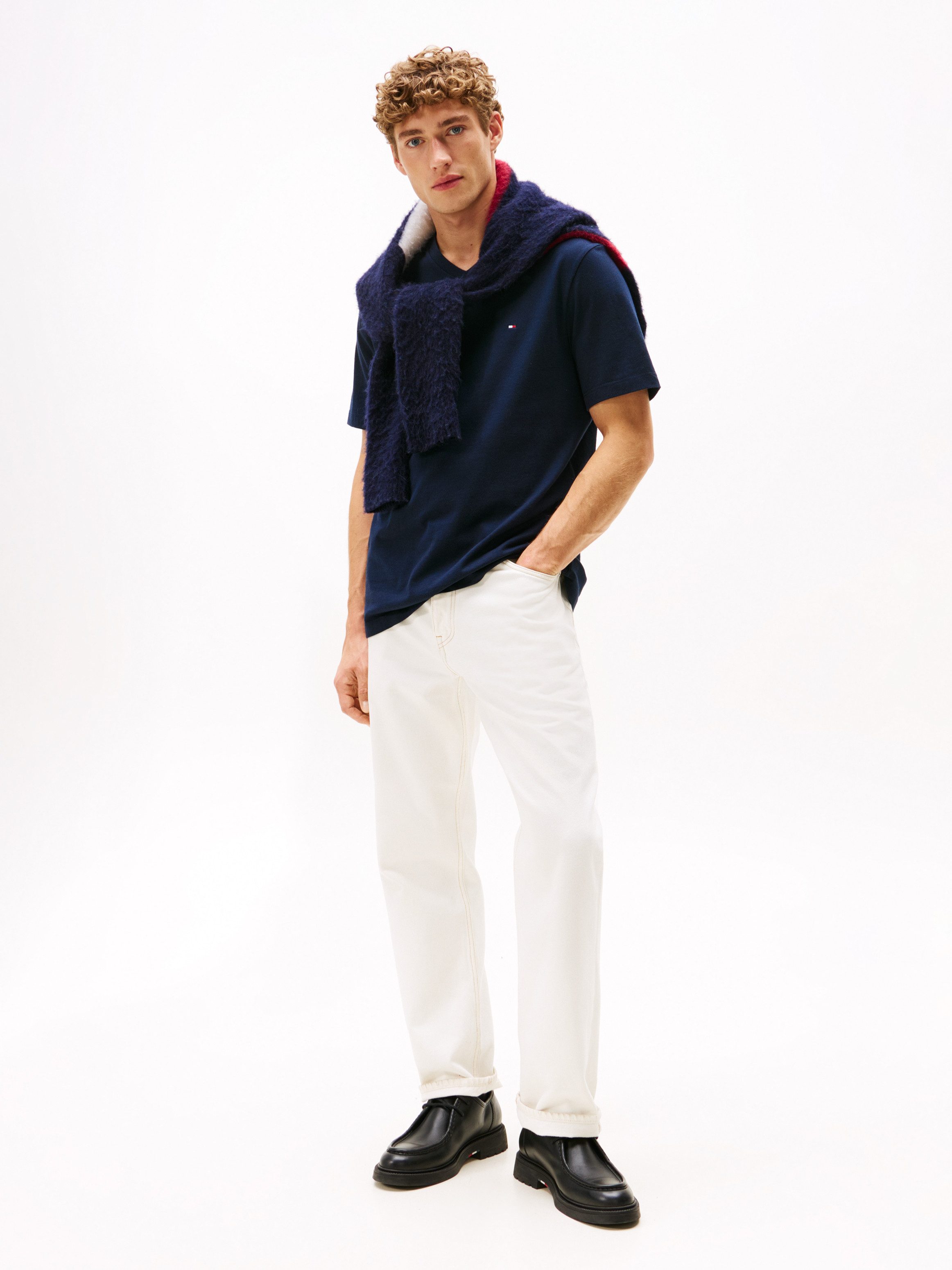 Tommy Hilfiger V-Shirt ESSENTIAL V-NECK unifarben, casual, regular fit, Baumwolle
