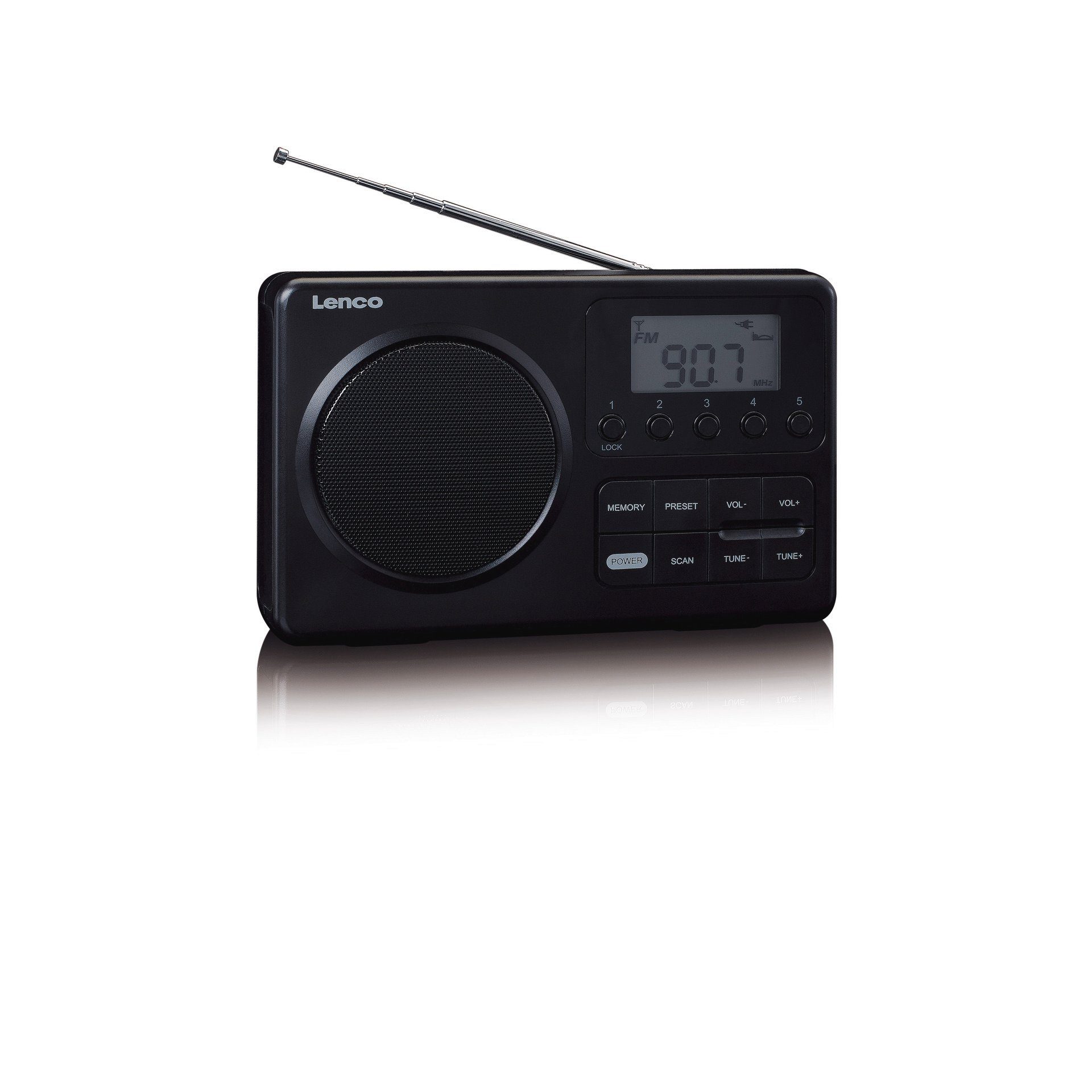Lenco MPR-035BK Tragbares FM-Radio UKW-Radio (FM-Tuner) | UKW-Radios