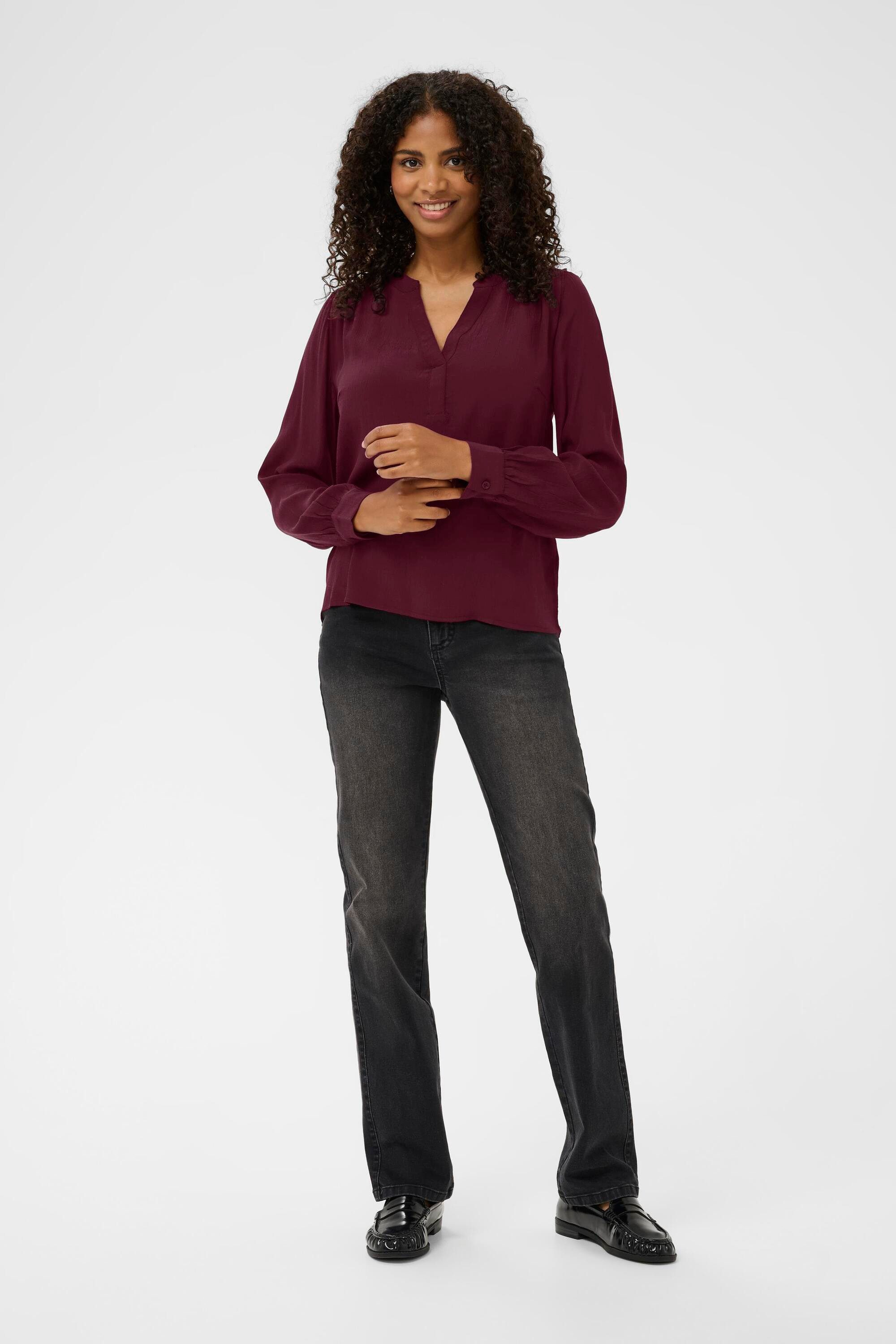 KAFFE Langarmbluse Langarm-Bluse KAemilia günstig online kaufen