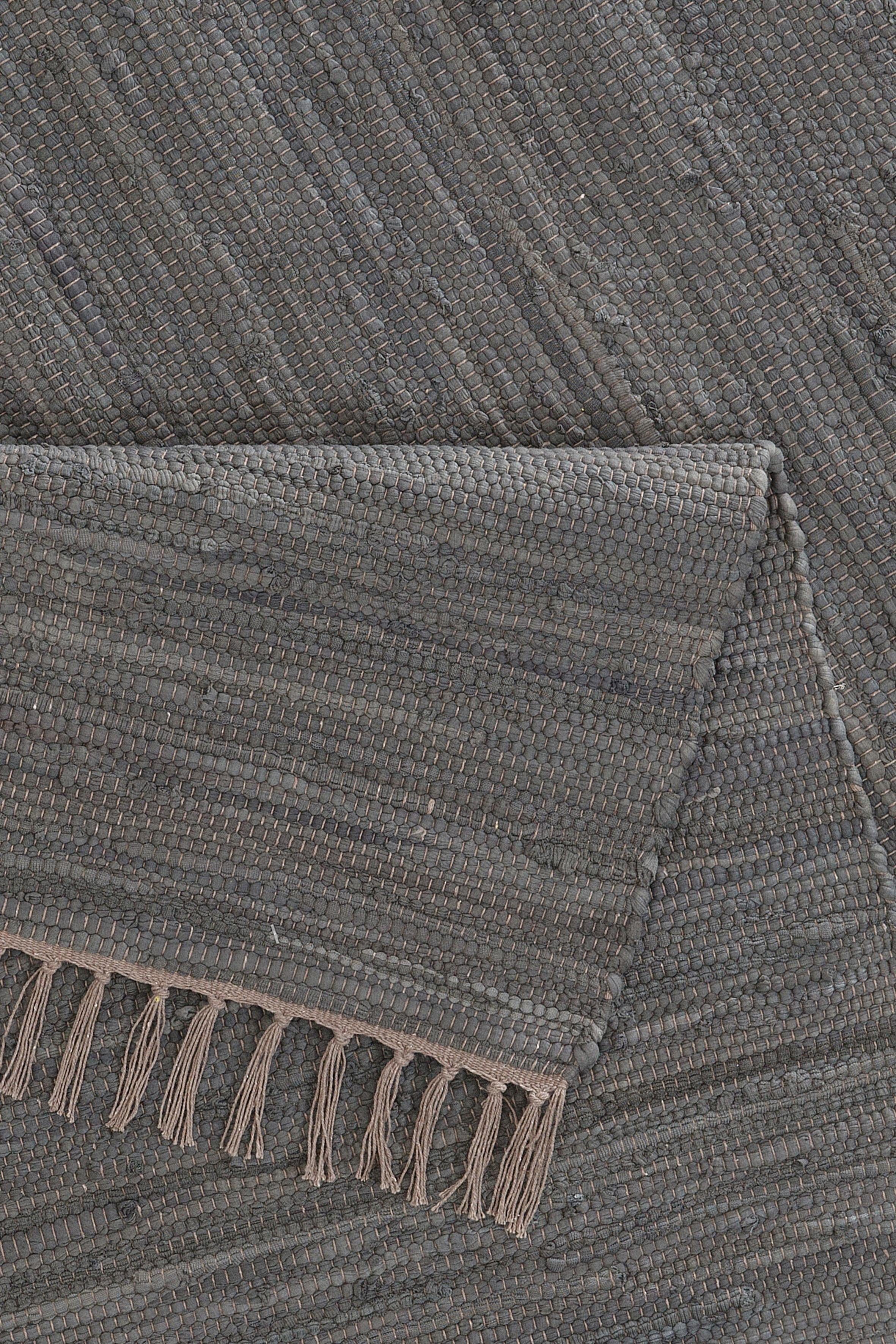 Wendeteppich, mm, Lüttenhütt, verwendbar, handgewebt, Paul, beidseitig Teppich 5 rechteckig, Fransen Höhe: mit anthrazit