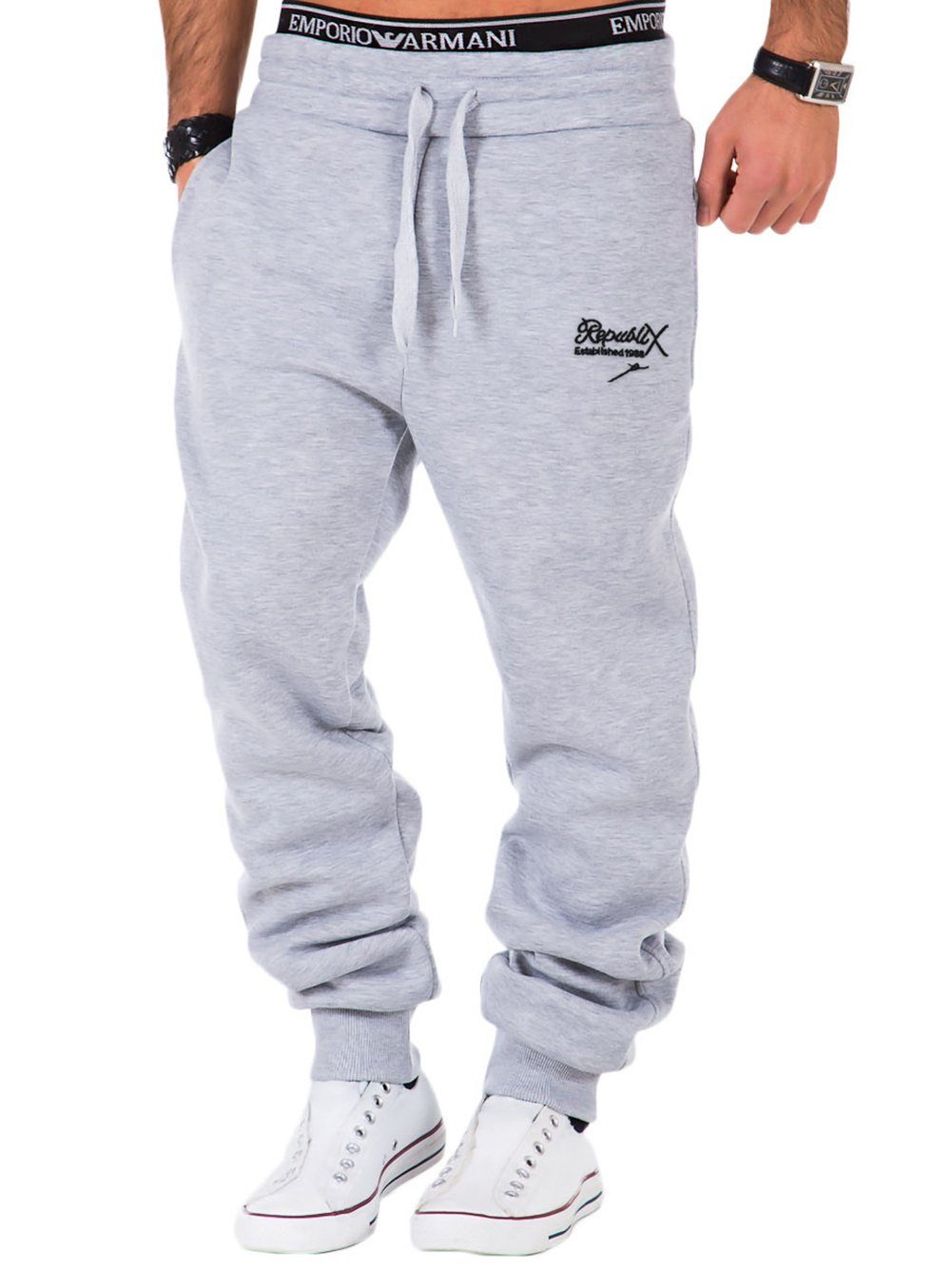 REPUBLIX Jogginghose MARK Herren Sporthose Trainingshose mit Stickerei günstig online kaufen