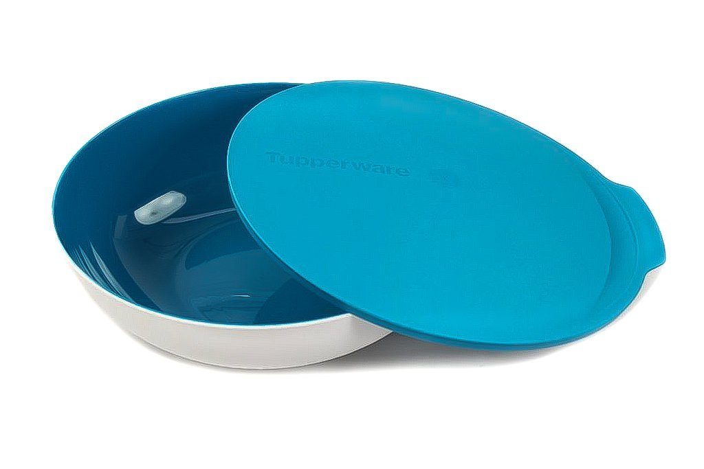 Tupperware Allegra Servierschale Servierquartett Perle Weiß/Silber + Snackbox - Mehrteiliges Servierset