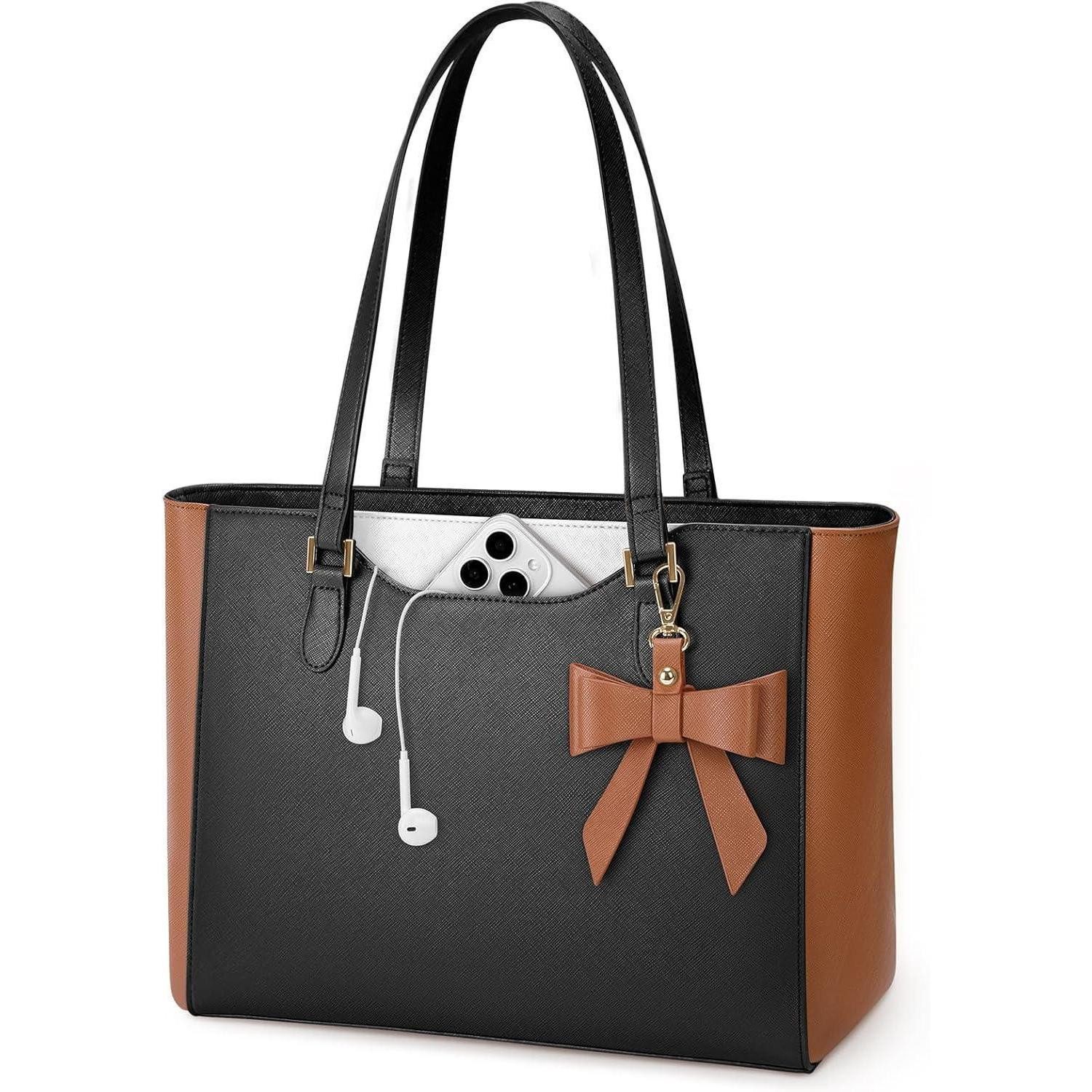 LuxusKollektion Handtasche Handtasche Damen Shopper Groß Leder Wasserdicht Schwarz braun weiß
