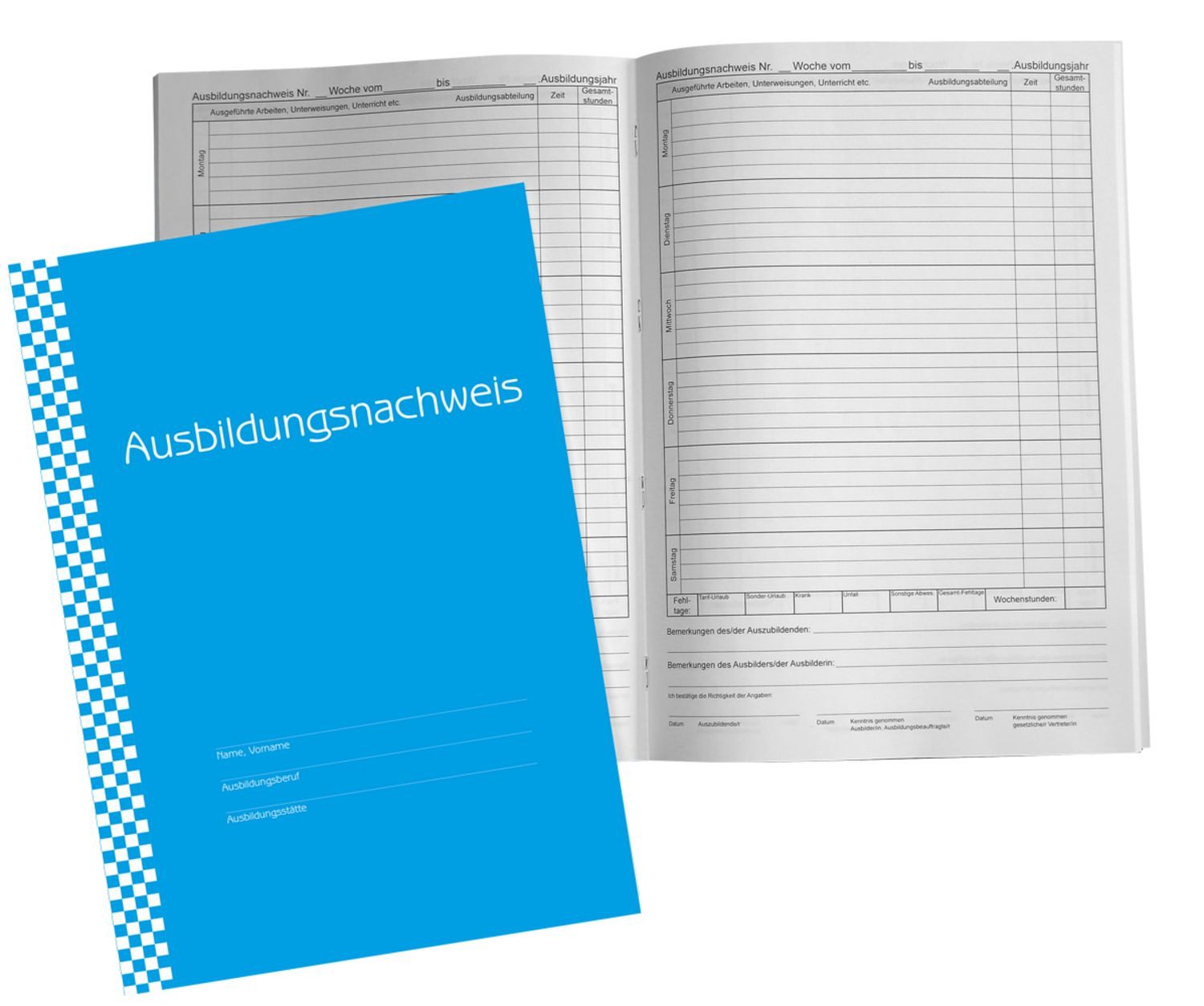 Ausbildungsnachweise, Berichtsheft für tägliche Eintragungen: / diverse