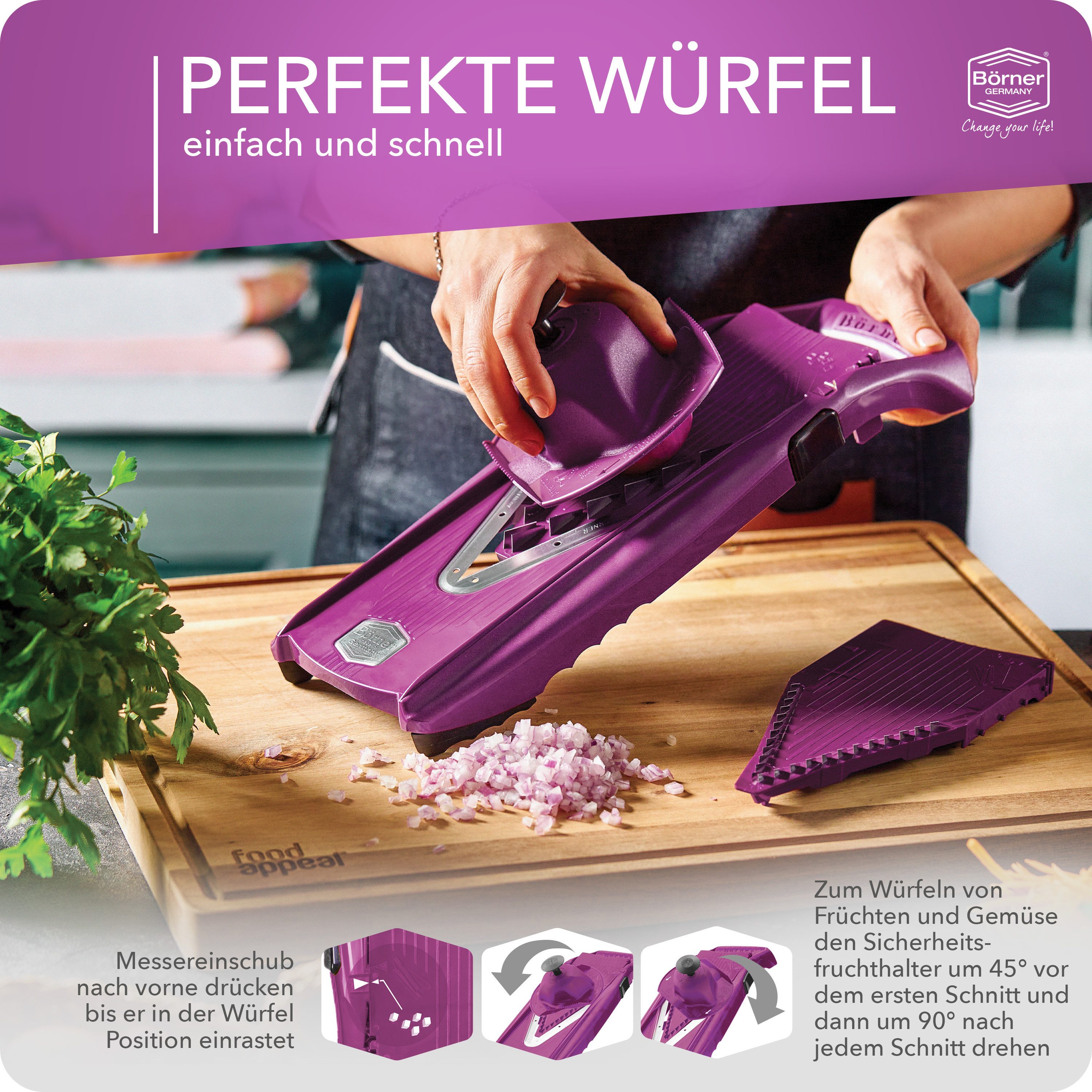 Börner Gemüsehobel Gemüsehobel V5 Powerline Plus Set – Bild 5 von 5