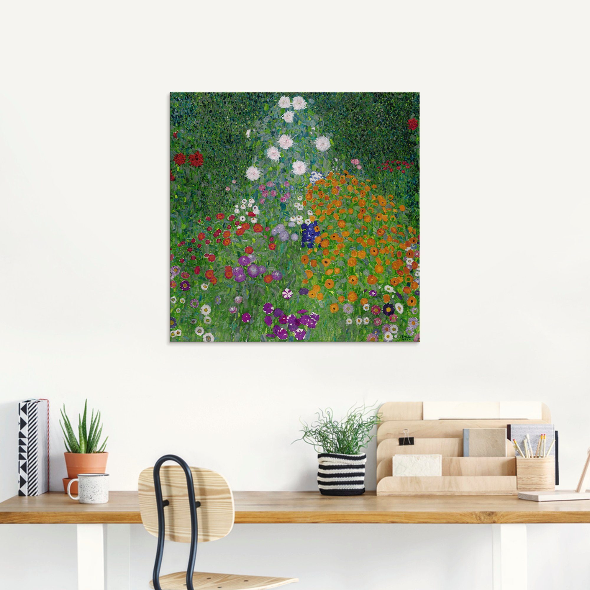 Artland Glasbild Bauerngarten. 1905-07, Blumenwiese (1 St), in verschiedenen Größen