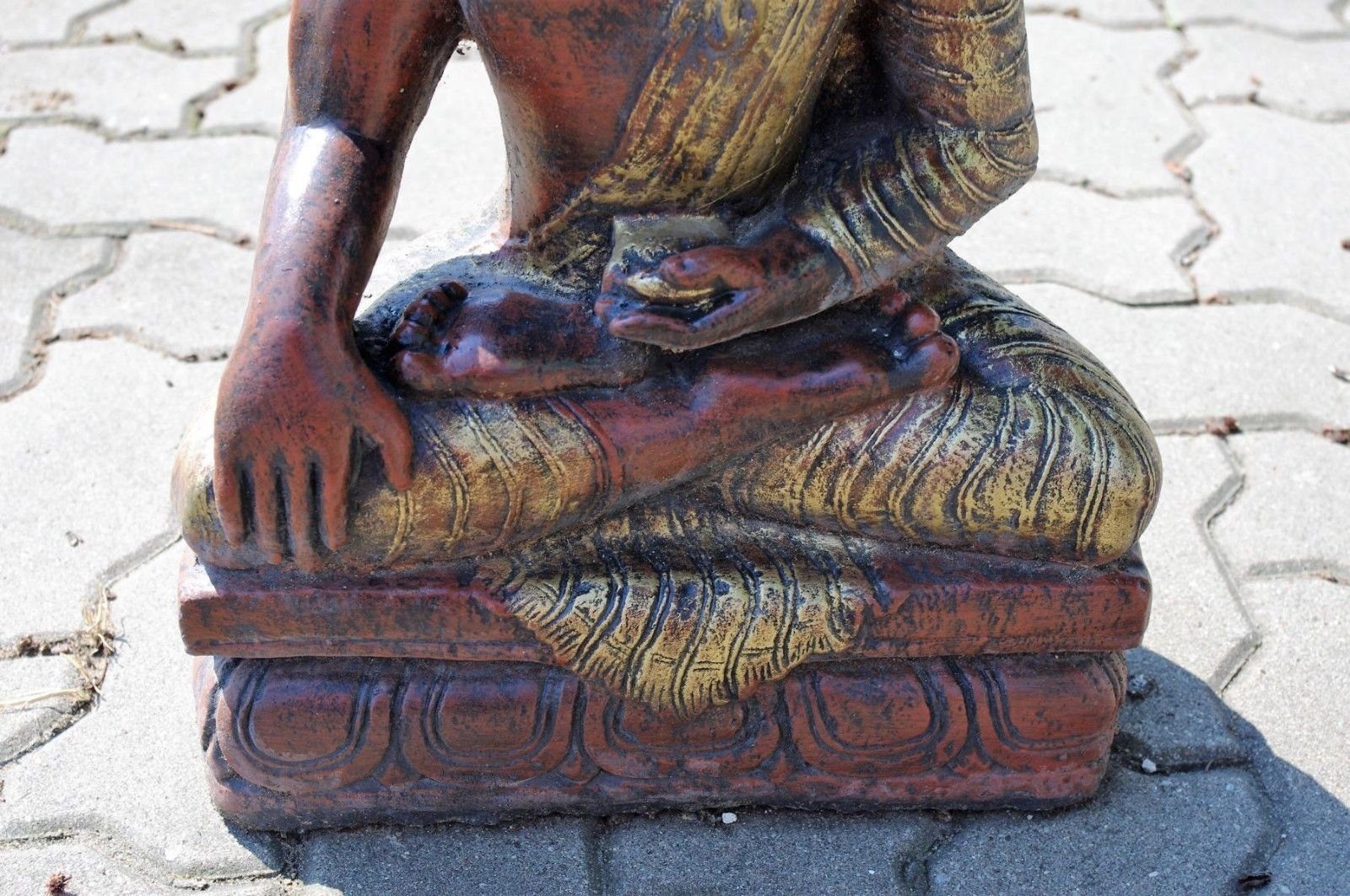 Kerzenhalter Optik Wohndesign Gartenfigur Buddha Feng Statue Buddha Garten x Bronze Antikes Thai 2