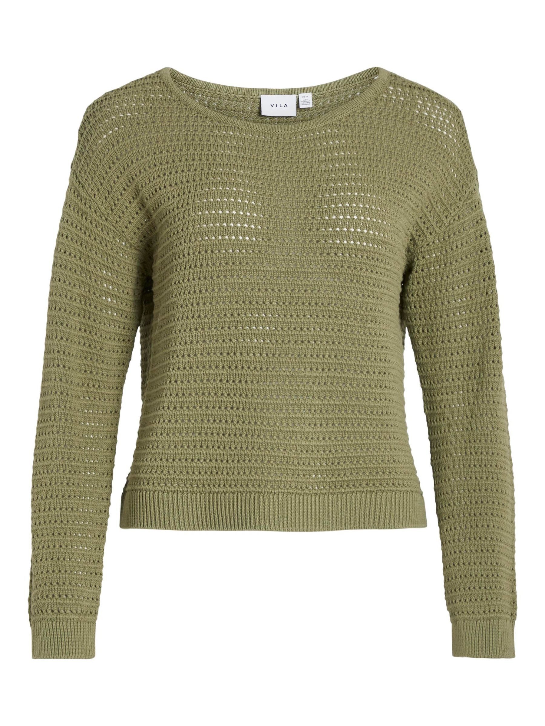 Vila Strickpullover Legerer Strickpullover Transparent Feinstrick VIBELLISI günstig online kaufen