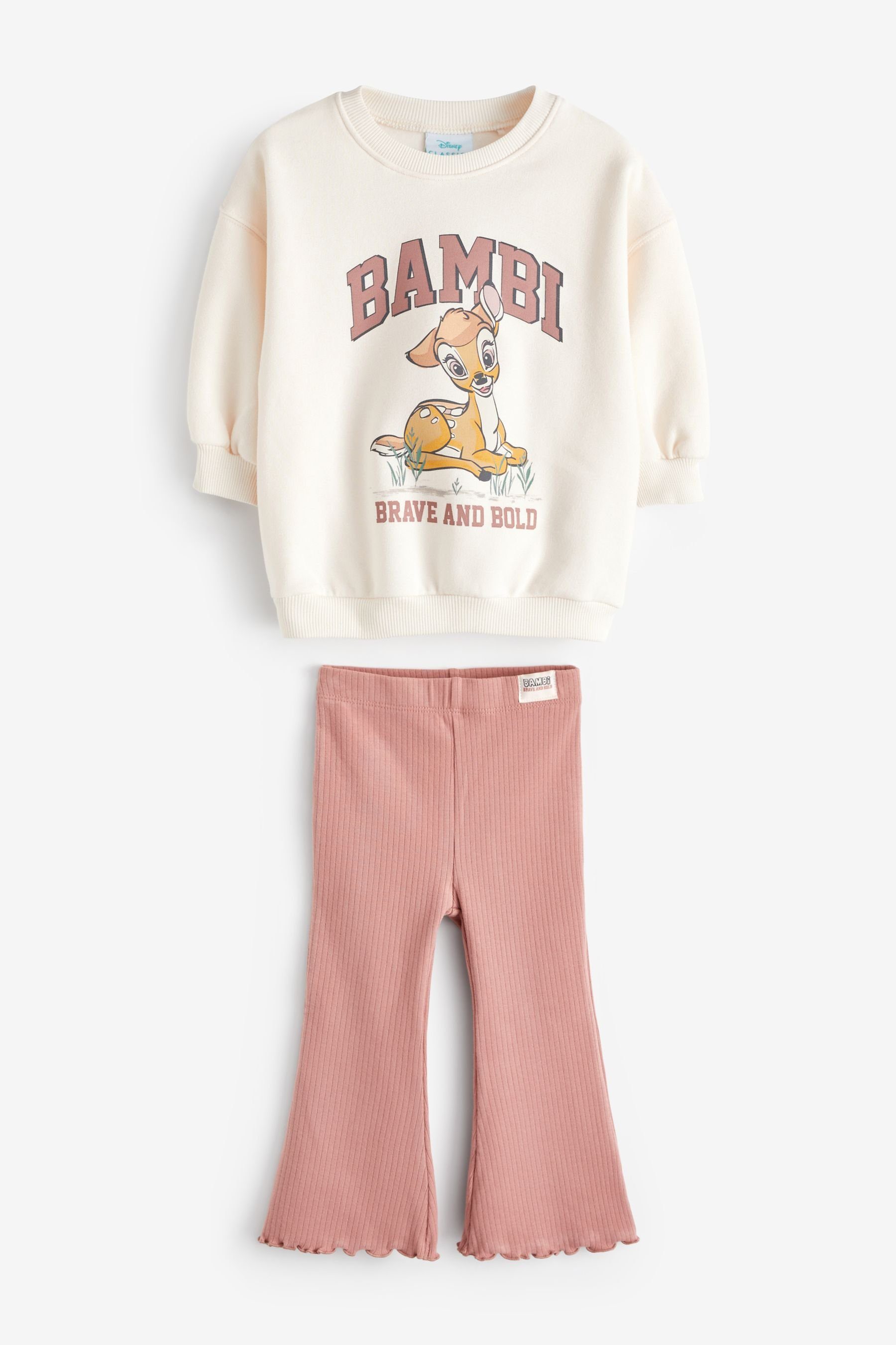 Next Shirt & Leggings Bambi Sweatshirt und ausgestellte Leggings im Set (2-tlg)