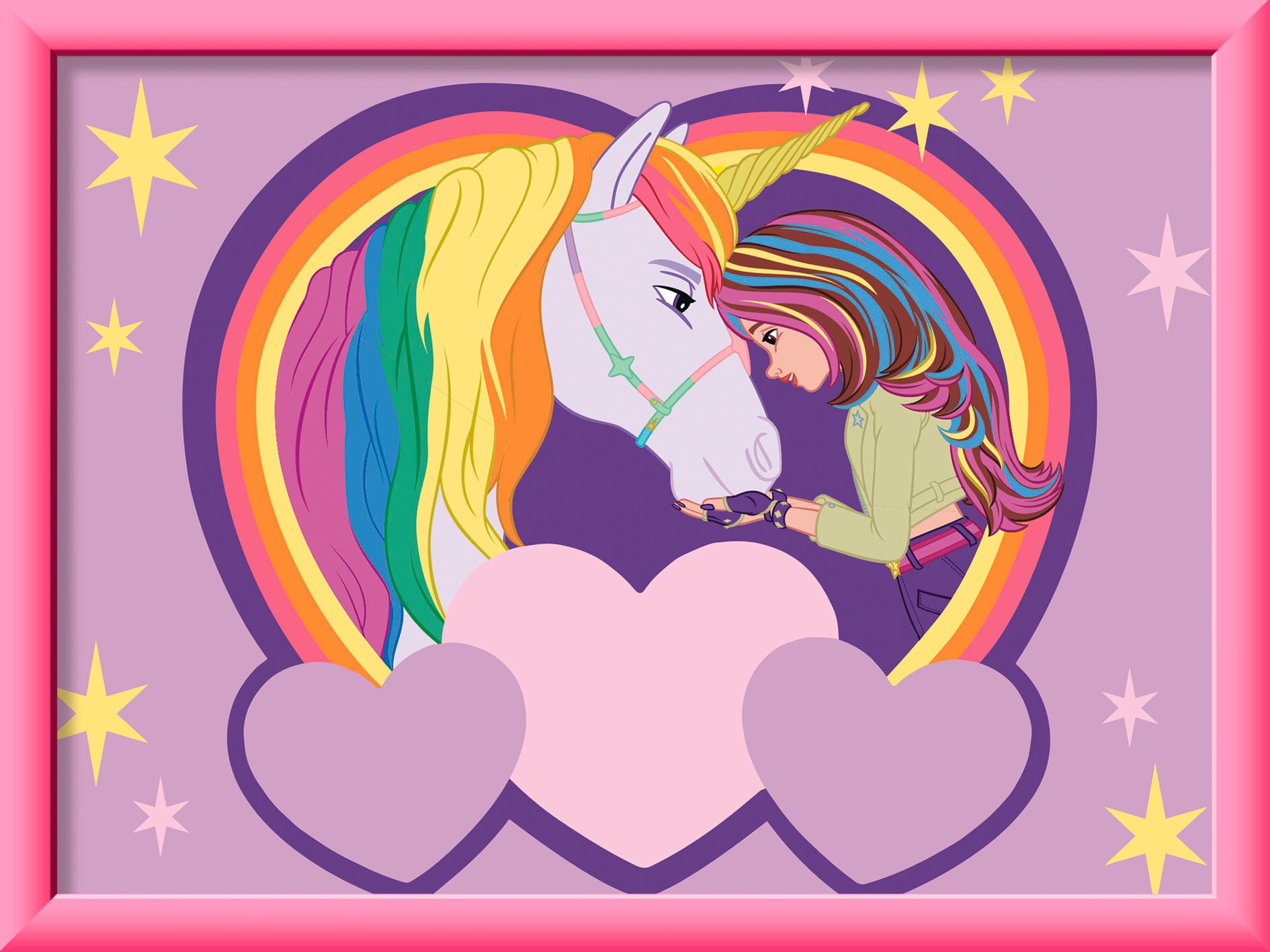 Ravensburger Malen nach Zahlen CreArt, Malen nach Zahlen, Kinder, Unicorn Academy - Sophia & Wildstar, Made in Europe