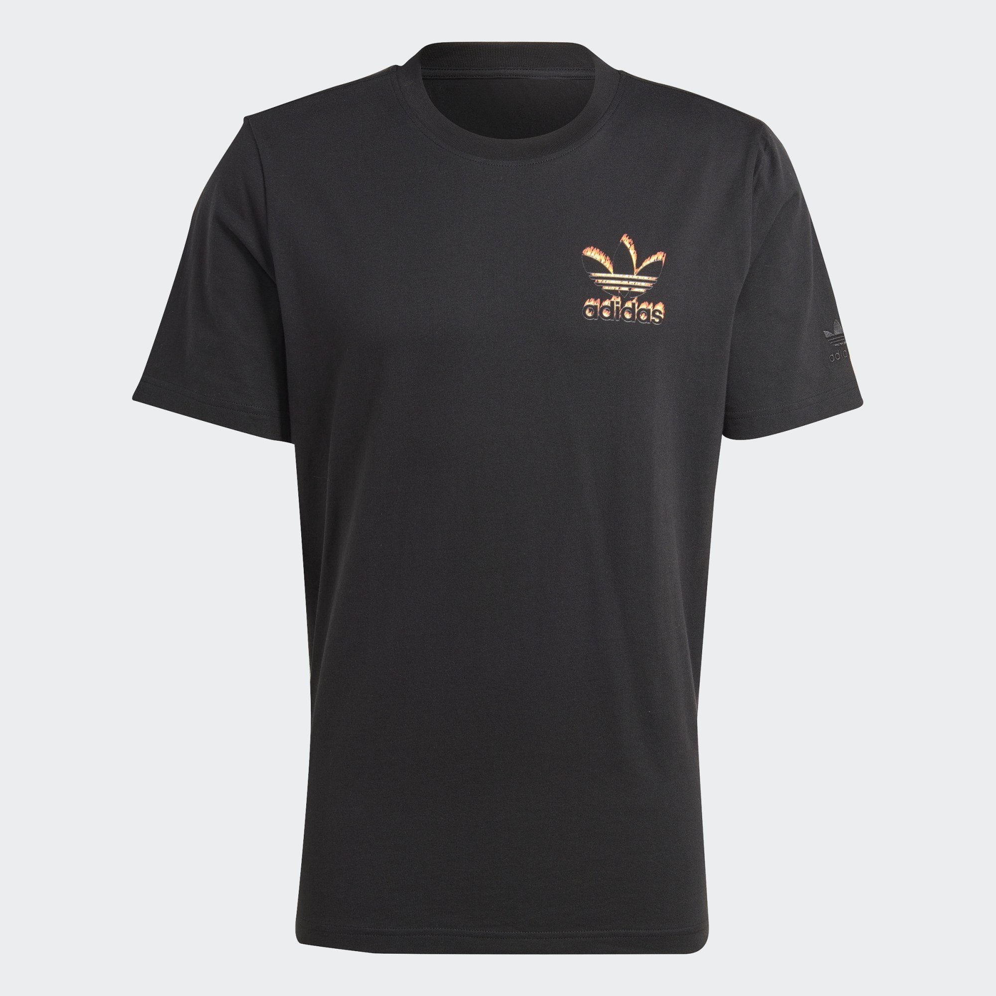 adidas FIRE Originals T-SHIRT Black GRAPHICS TREFOIL T-Shirt