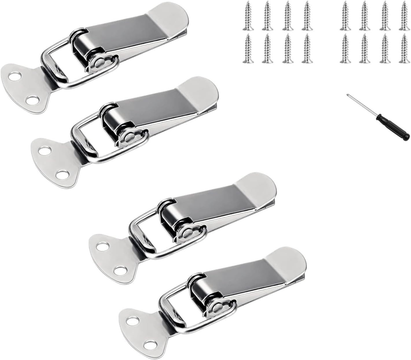 FELIXLEO Kastenriegelschloss 4 Stück Spannverschluss 56mm Edelstahl Schnappverschluss Koffer, (1-tlg)
