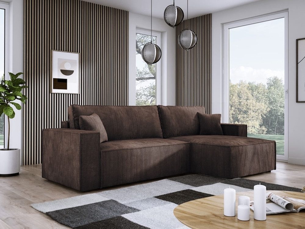 Baidani Ecksofa Sofa Velanova Cord, mit günstig online kaufen