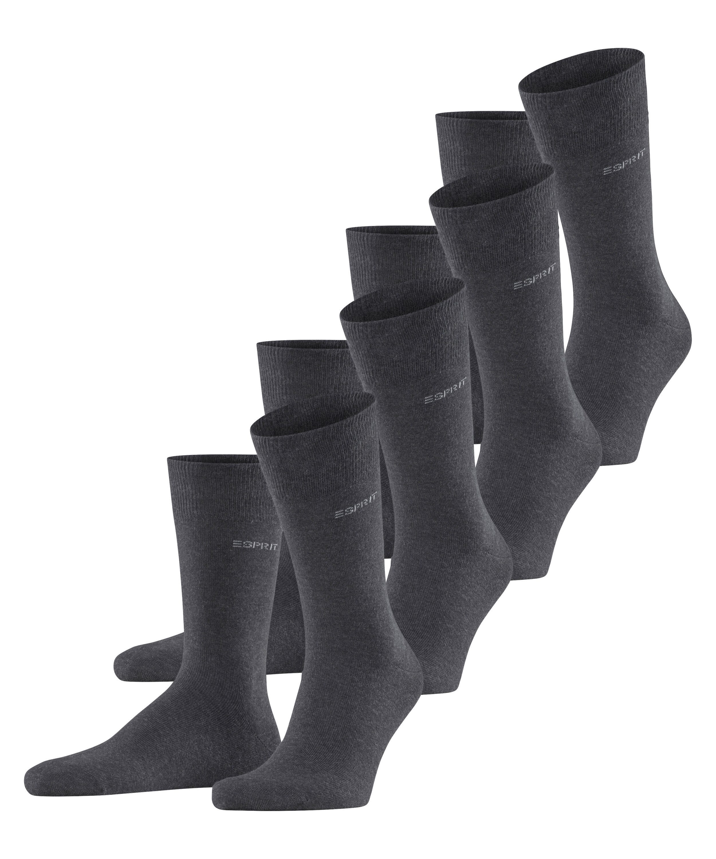 Esprit Socken Solid (4 Paar) uni Socken, Basic Vorteilspack, wadenhoch