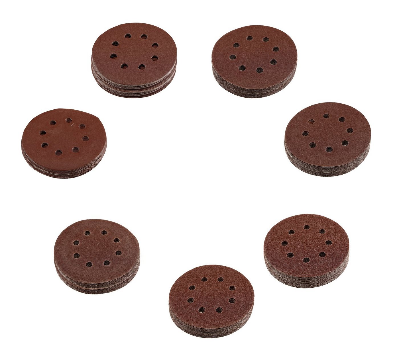 Thumbnail - ChiliTec Schleifscheibe Schleifscheiben Sortiment 125mm 140 Blatt Klett Schleifpapier, (140 St)