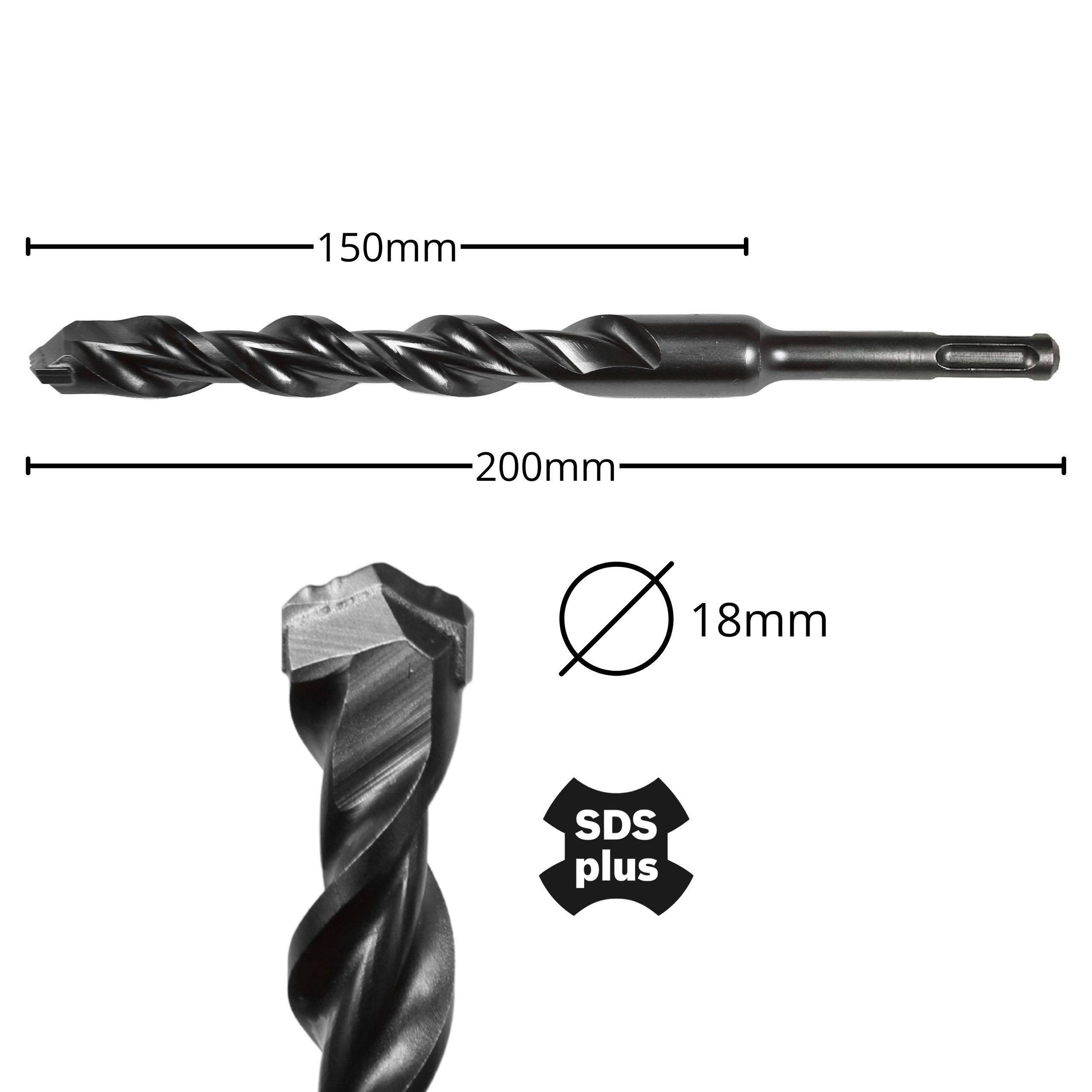 fischer Senkschraube Fischer SDS Plus II Pointer Betonbohrer 18 × 150 / 200 mm