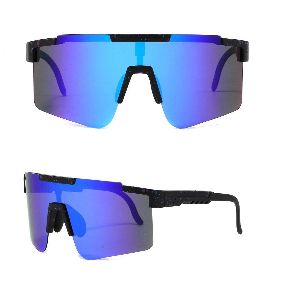 GelldG Fahrradbrille Fahrradbrille, Fahrrad Sonnenbrille Herren mit Verstellbarem Bügel, UV-Schutz ‎‎Schwarz(Stil 1)