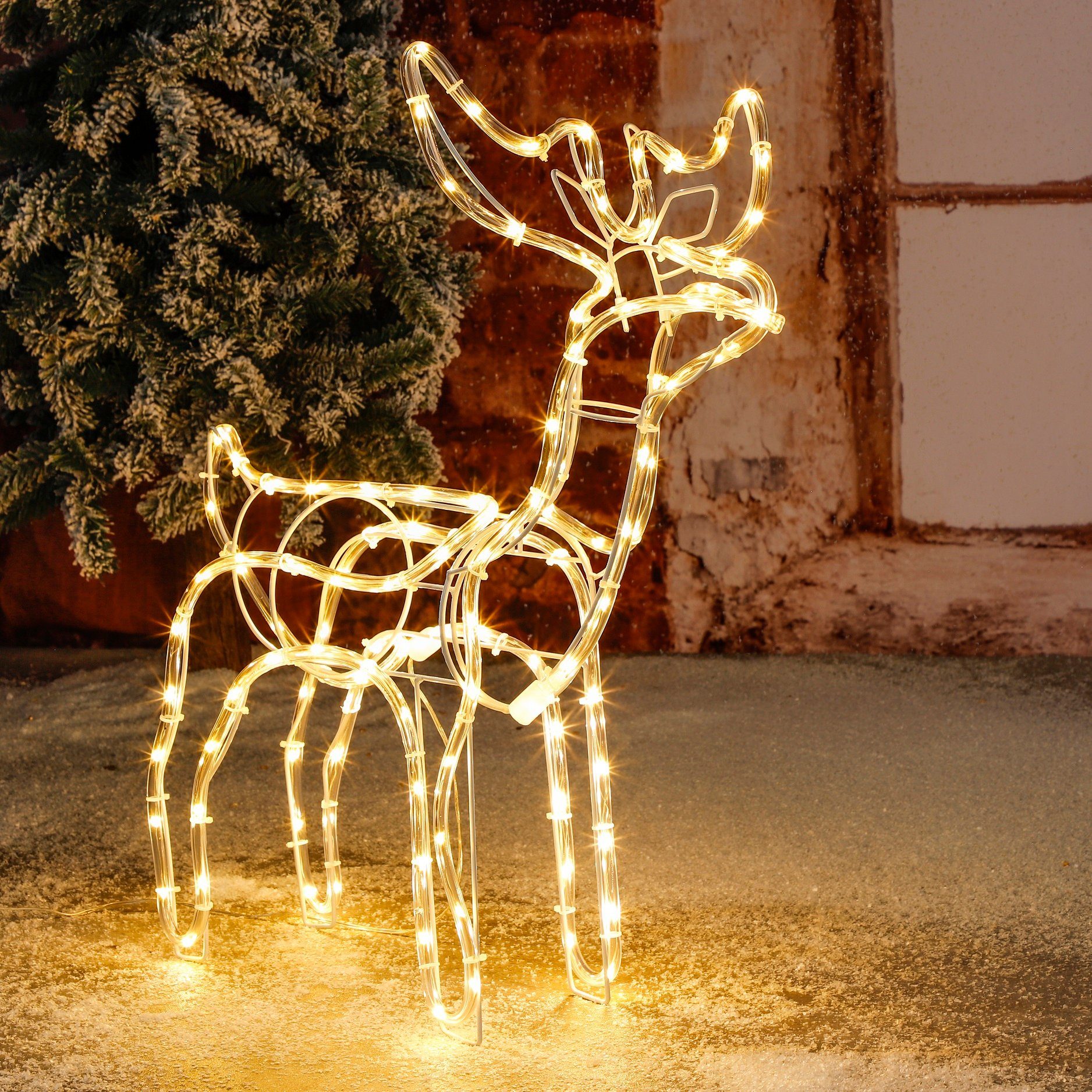 GartenHero LED-Lichterkette »120 LED Rentier IP44 Lichterkette Weihnachten  Weihnachtsbeleuchtung«