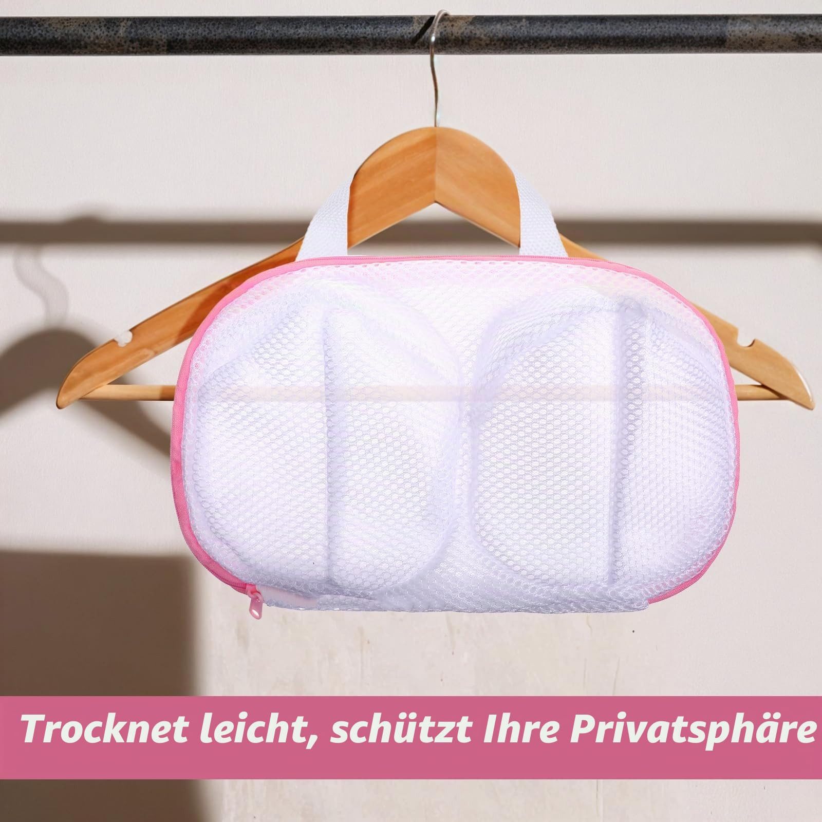 FOUORTUNATE-BEE Wäschenetz 2er Set BH-Wäschenetze, 3D-BH-Wäschesack mit Reißverschluss, Wäschesack für BHs und Dessous, 34,5x20 cm, für Waschmaschine – Bild 5 von 5