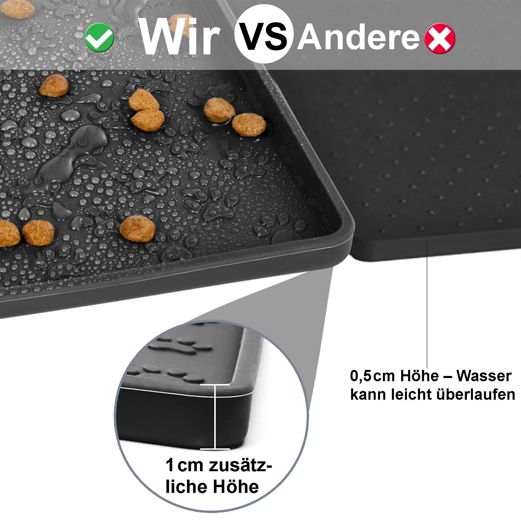 Keyura Napfunterlage Haustiertischsets für Hunde und Katzen, wasserdicht un günstig online kaufen