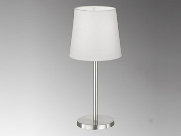 easy! BY FHL LED Nachttischlampe, LED wechselbar, Warmweiß, kleine Design-klassiker mit Stoff Lampenschirm Weiß, Höhe 30cm