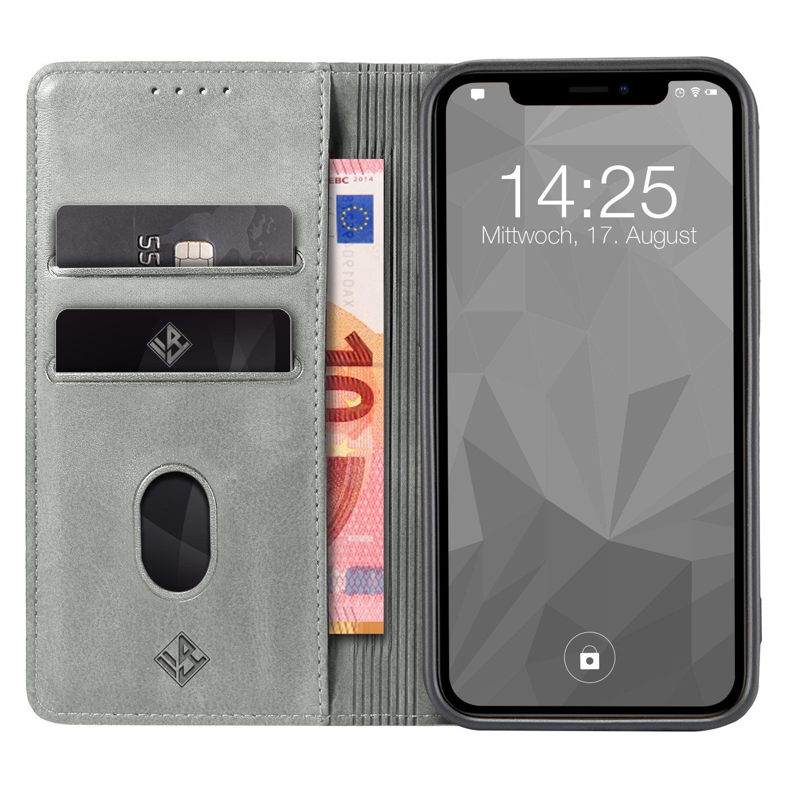 Tec-Expert Handyhülle Tasche Hülle für Apple iPhone 11 Pro Max 6.5 Zoll, 6.5", Cover Klapphülle Case mit Kartenfach Fliphülle aufstellbar