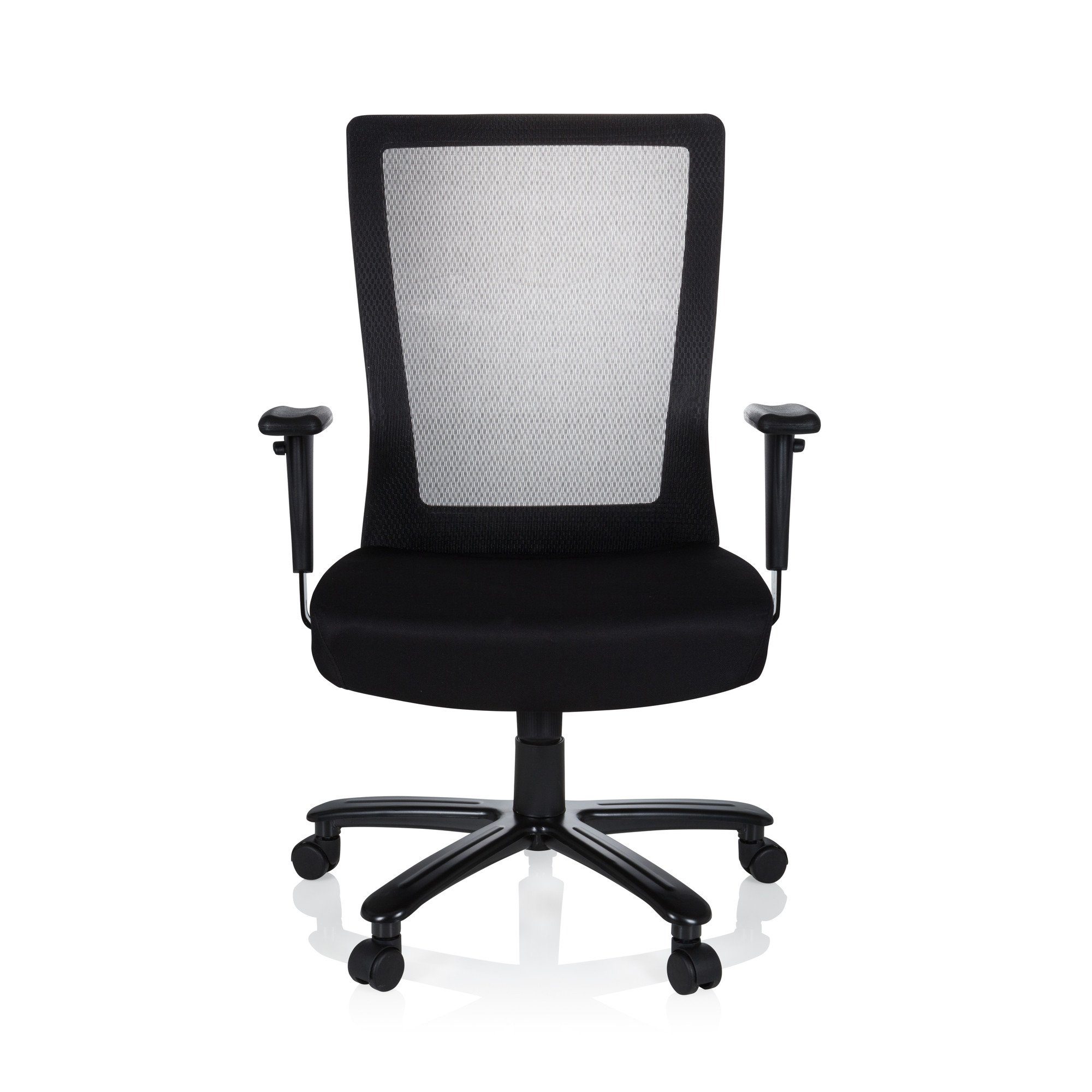 ergonomisch Drehstuhl Schwarz hjh Drehstuhl Chefsessel Stoff/Netzstoff XXL XXL (1 St), Bürostuhl OFFICE EXTENDER