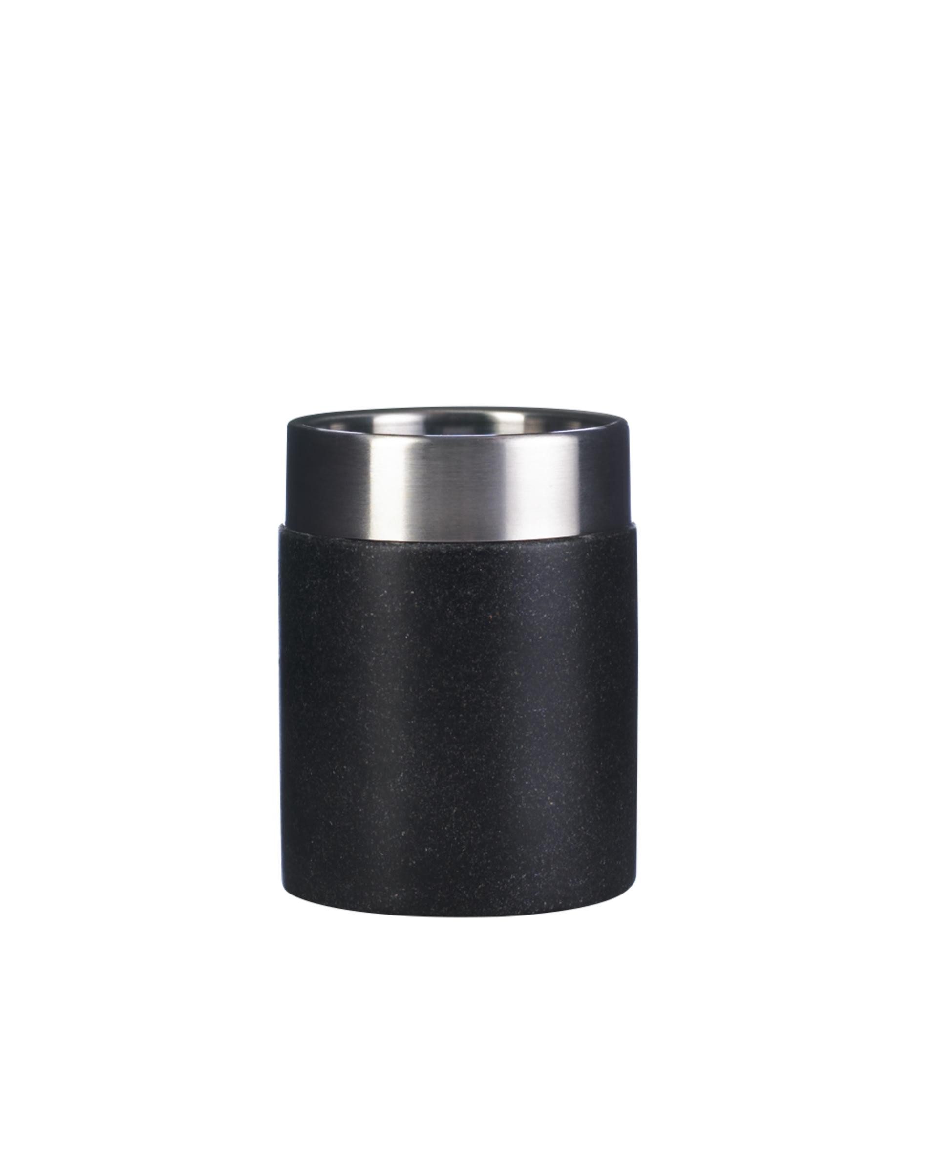 Ridder Badaccessoire-Set Aufbewahrungsbecher Stone schwarz