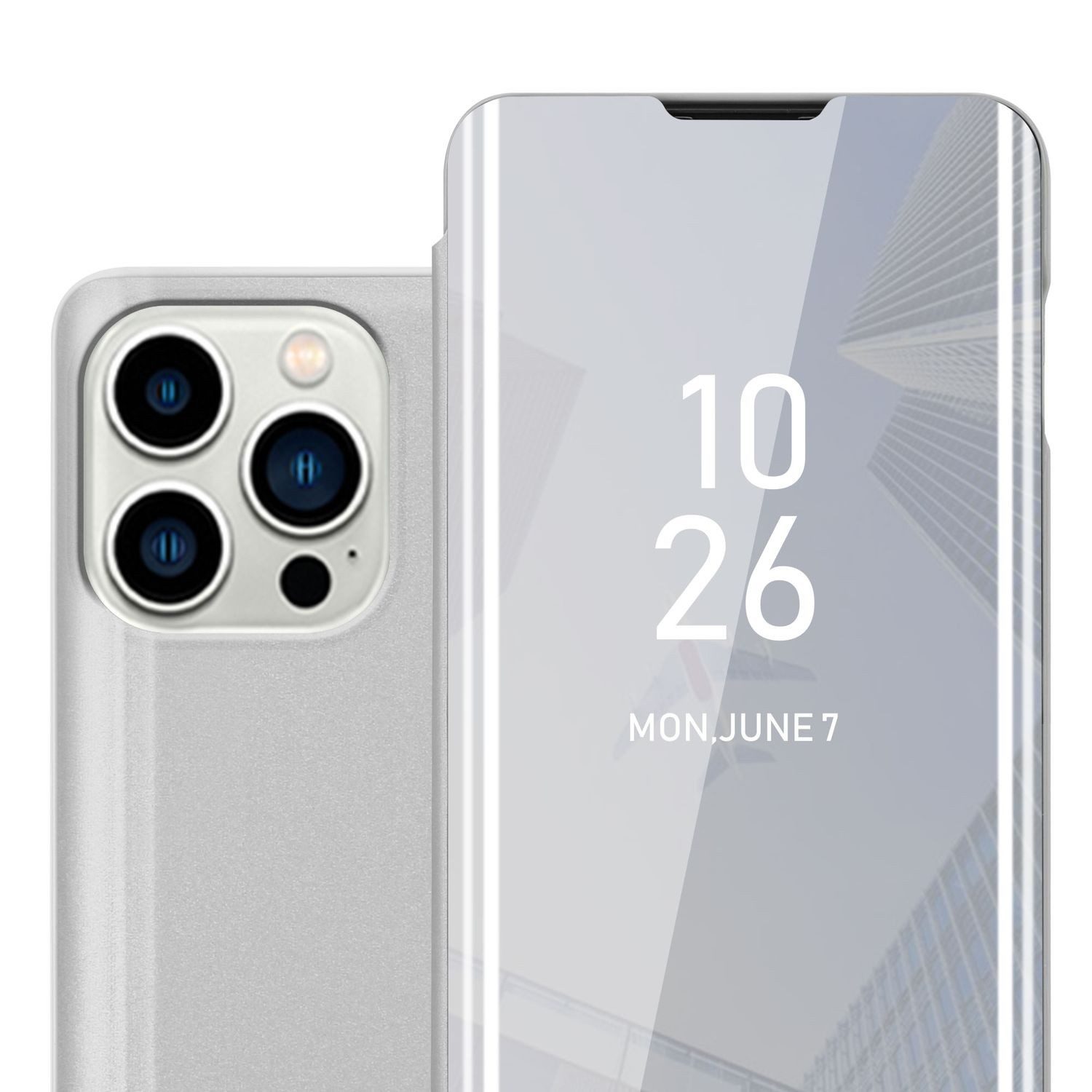 Cadorabo Handyhülle für iPhone 14 PRO MAX Hülle Apple iPhone 14 PRO MAX, Klappbare Handy Schutzhülle - Hülle - mit Standfunktion und Kartenfach
