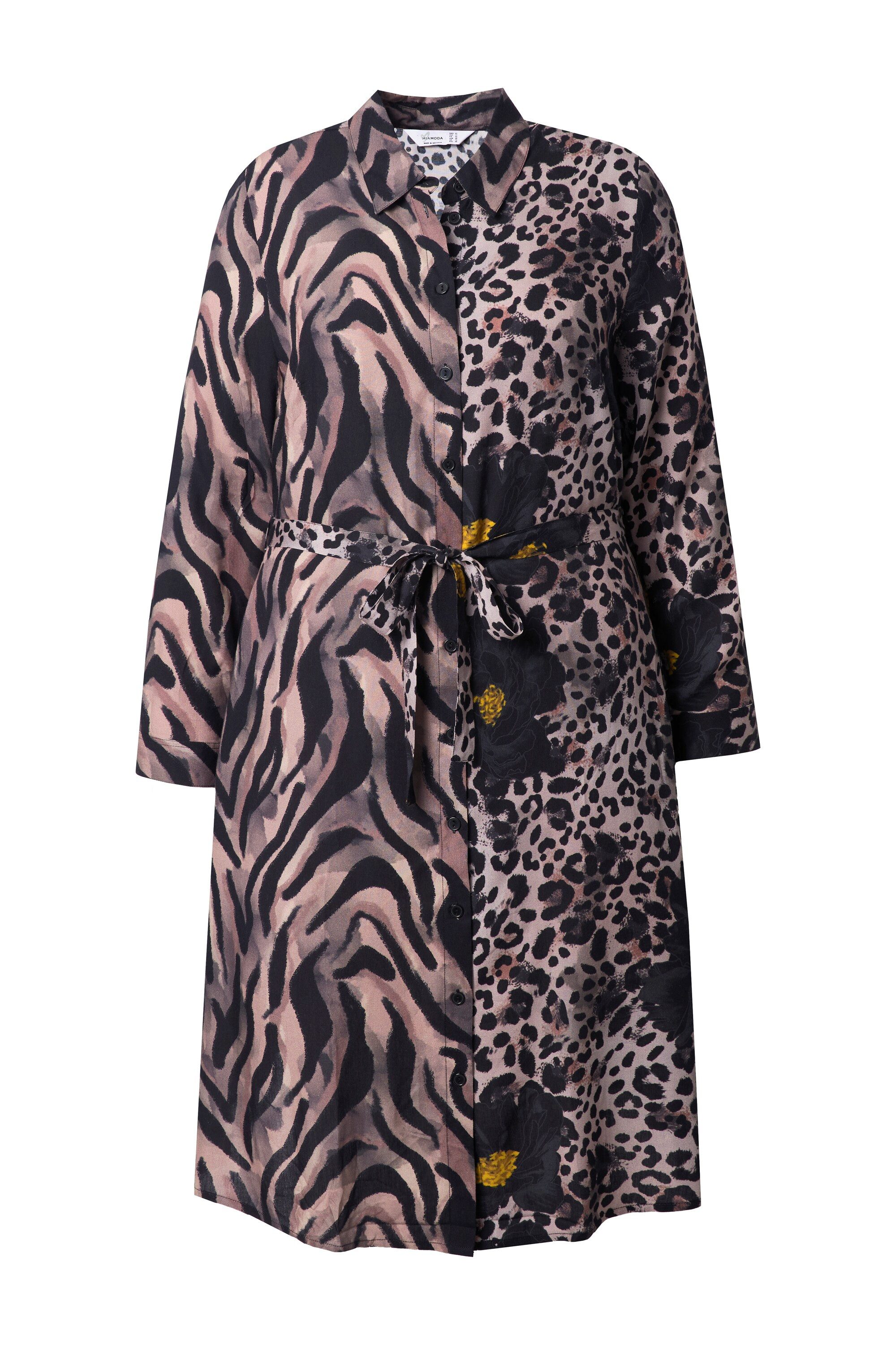 MIAMODA Hemdblusenkleid Blusenkleid A-Linie Animal-Patchprint günstig online kaufen