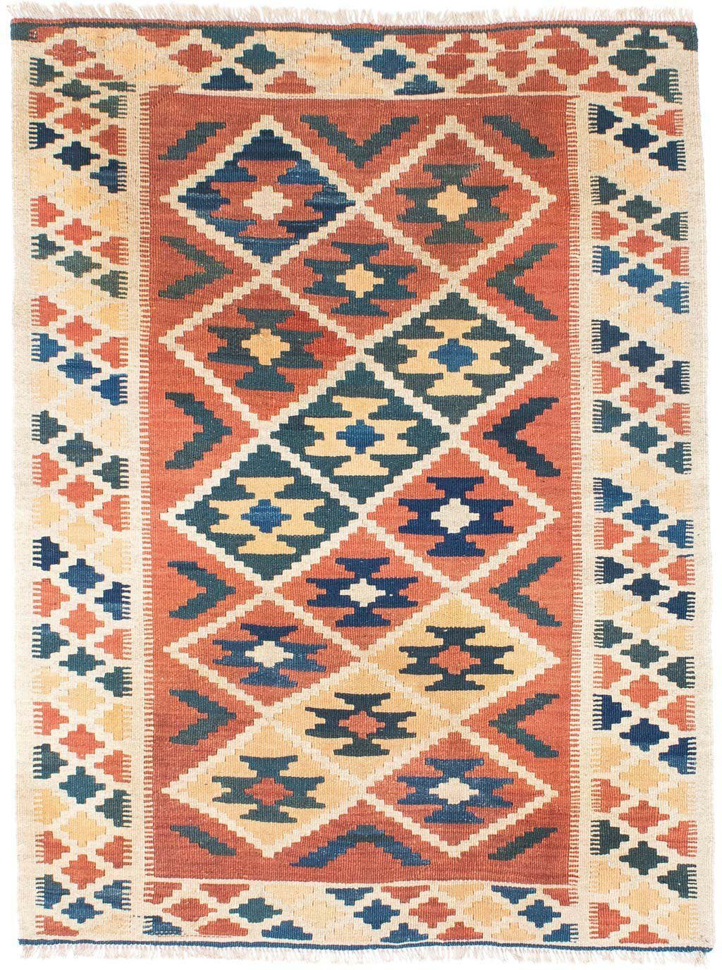 Wollteppich Hamadan Medaillon Rosso 112 x 76 cm, morgenland, rechteckig, Höhe: 10 mm, Handgeknüpft