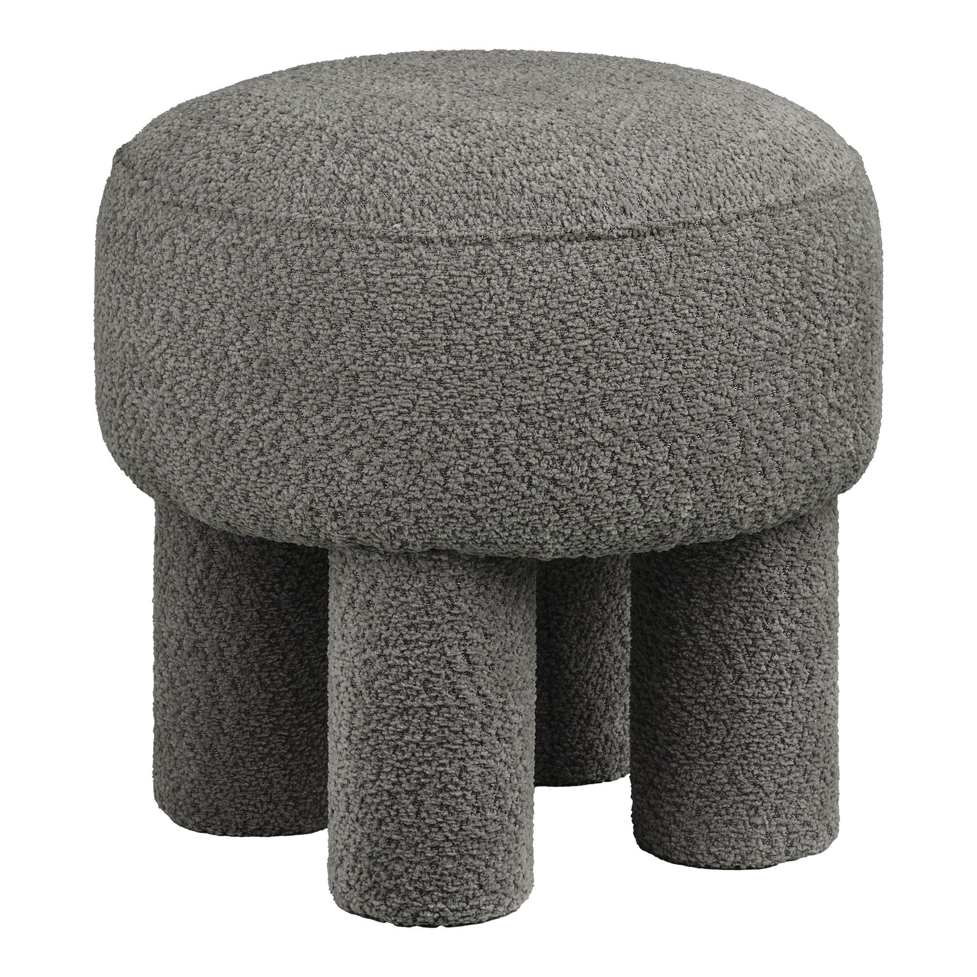 freiraum Pouf Canberra, in anthrazitgrau (Holzkohle), Polyester - 43x43x43cm (BxHxT)