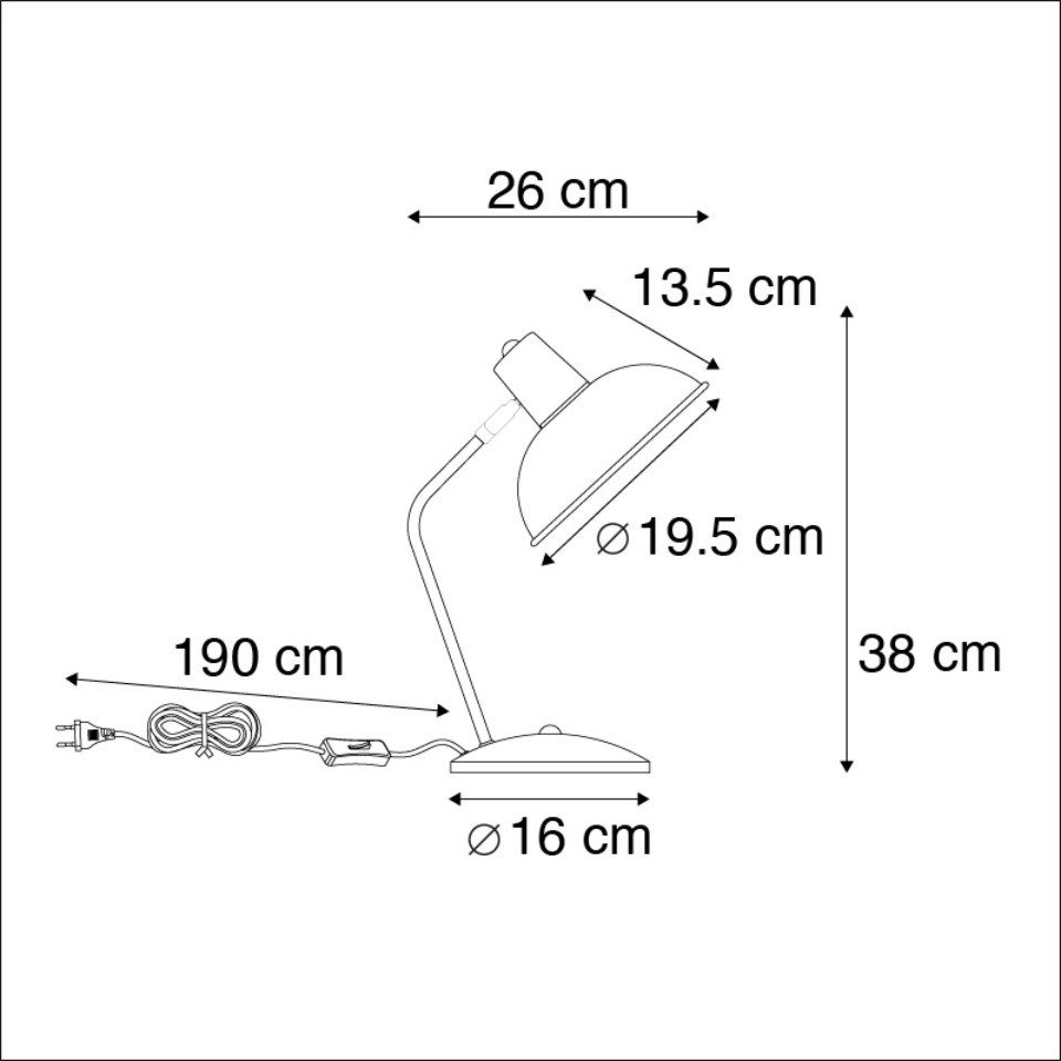 Qazqa Tischleuchte Milou, ohne Leuchtmittel, Warmweiß, QAZQA Tisch­leuchte, e14, Rosa, Stahl, Modern